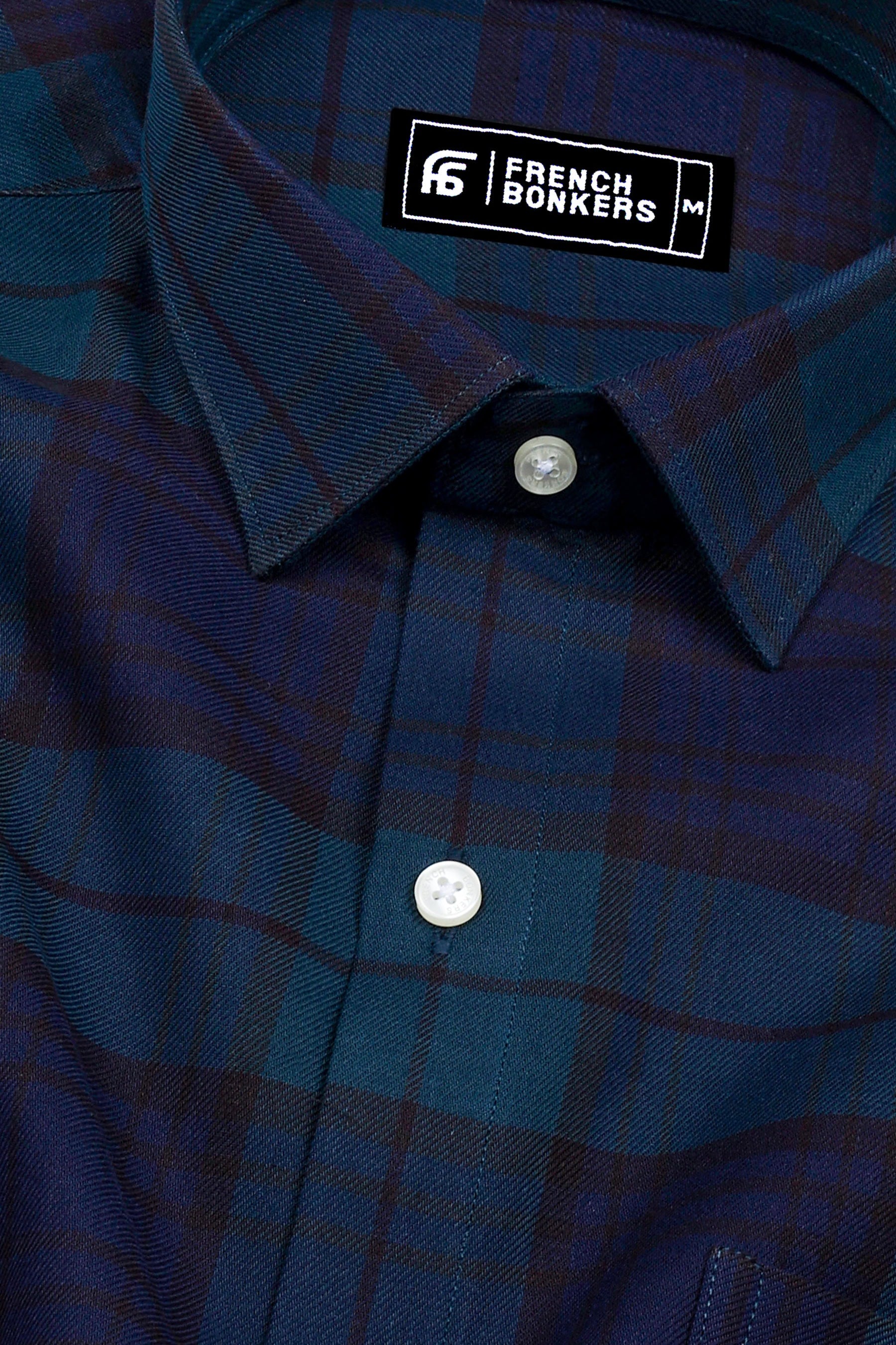Poison Green with Black Twill check Shirt