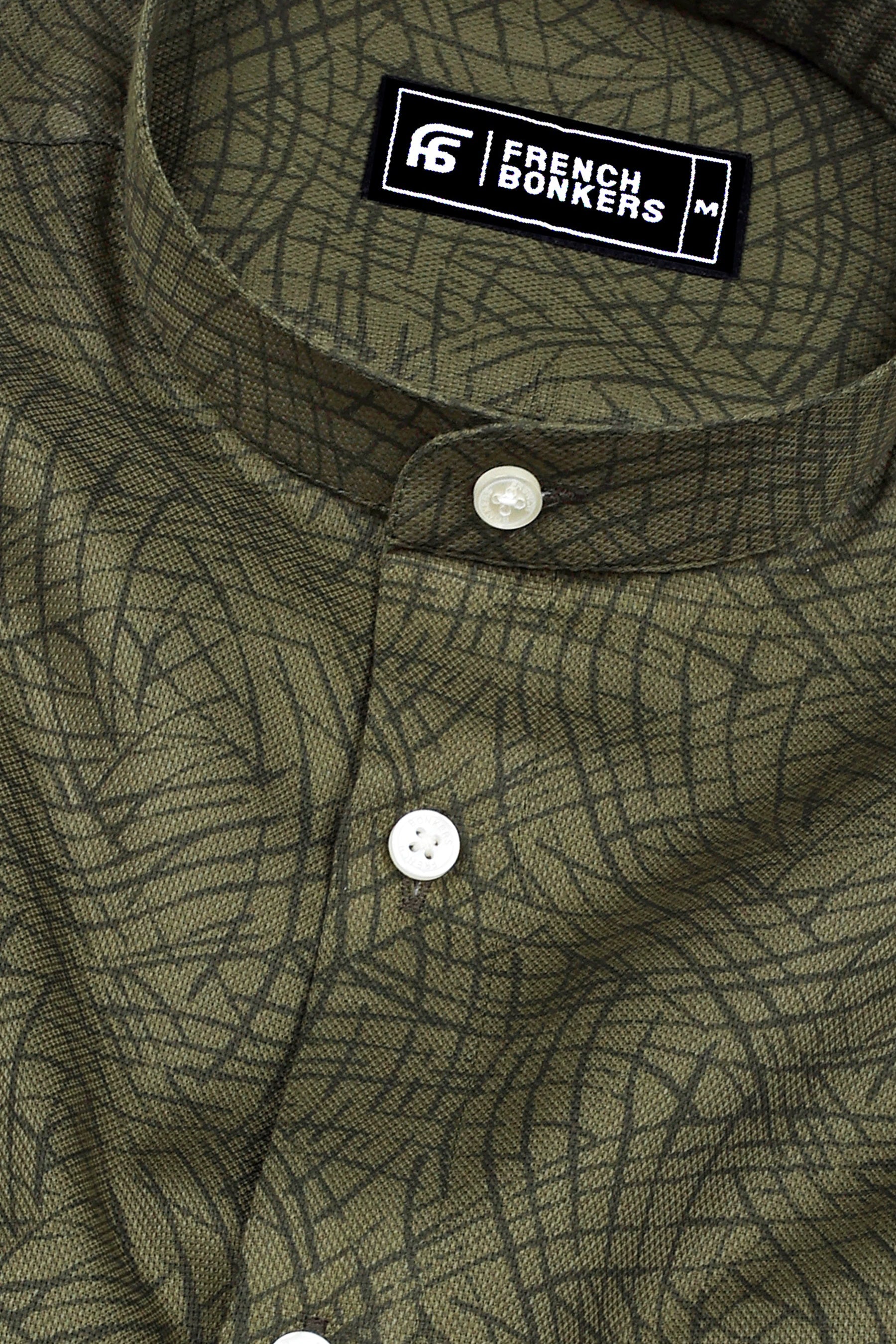 Green Random Line Printed Shirt