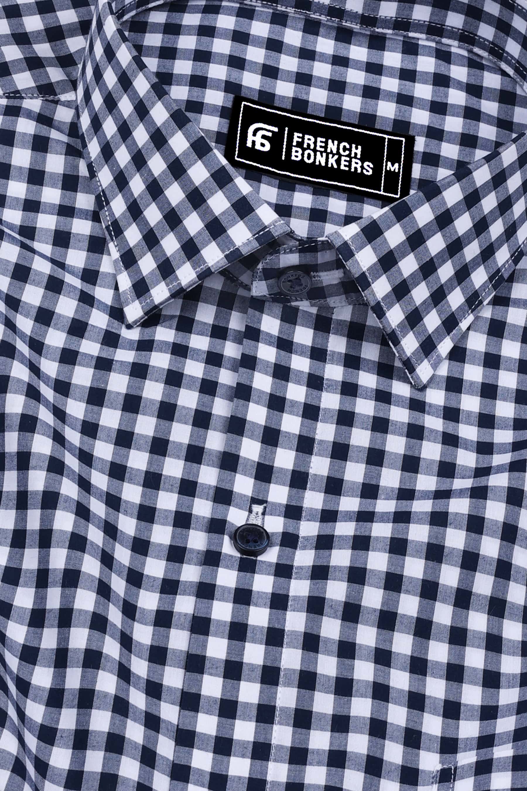 Broncos Blue With White Check Shirt