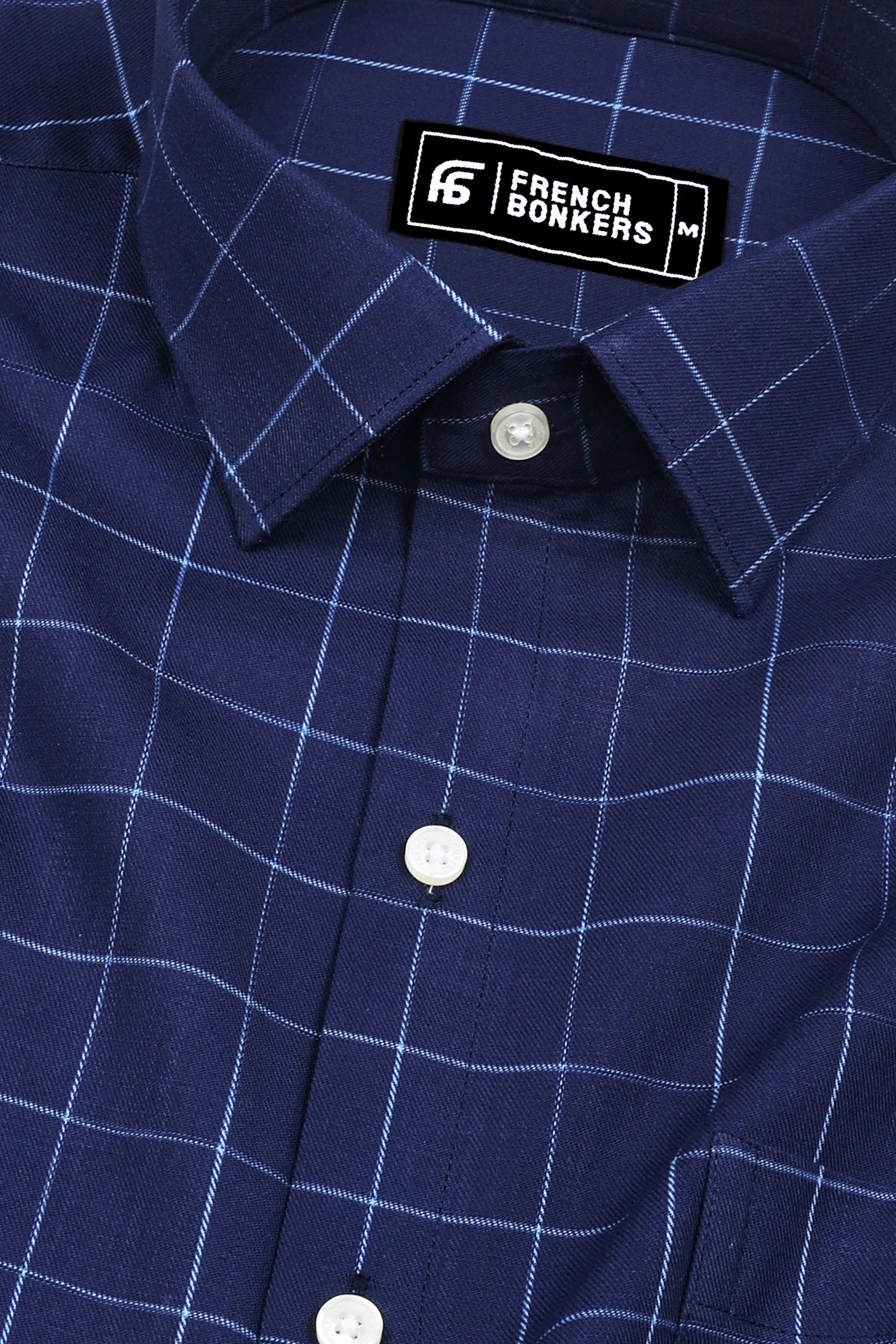 Prussian Blue box Check Shirt