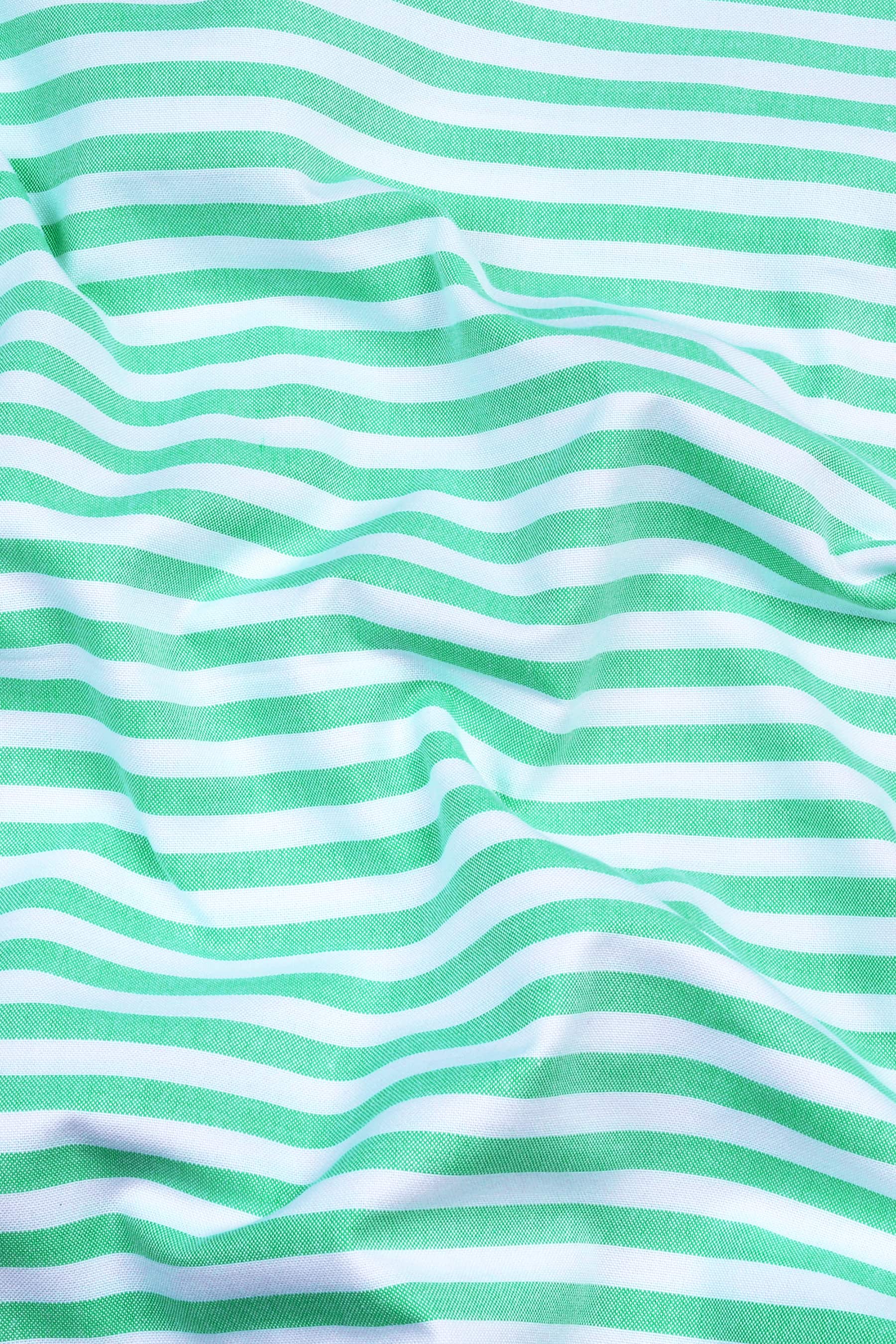 Mint green with white oxford bengal stripe shirt
