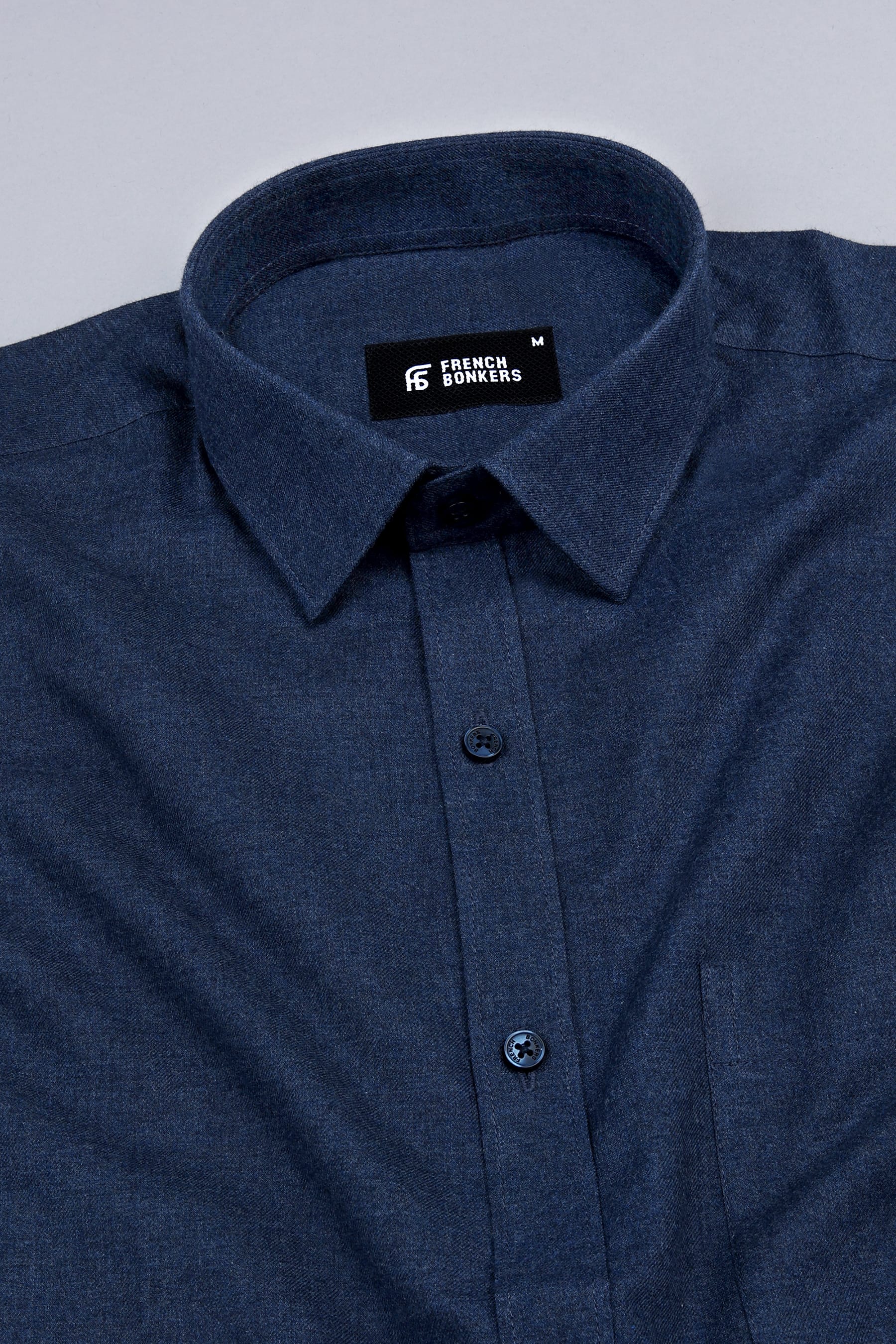 Slate grey denim texture soft cotton shirt