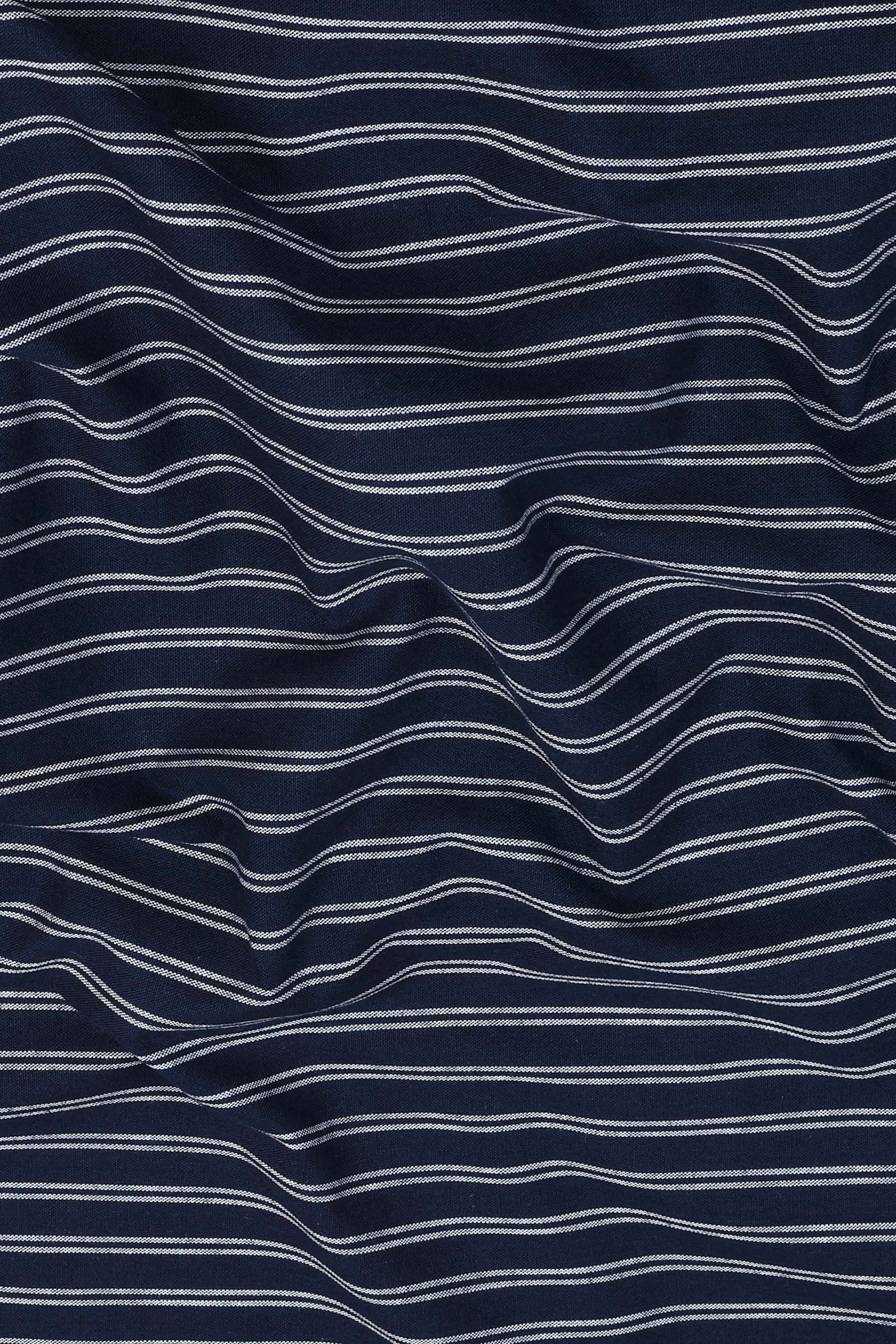 Astros navy blue with white double line regency stripe shirt