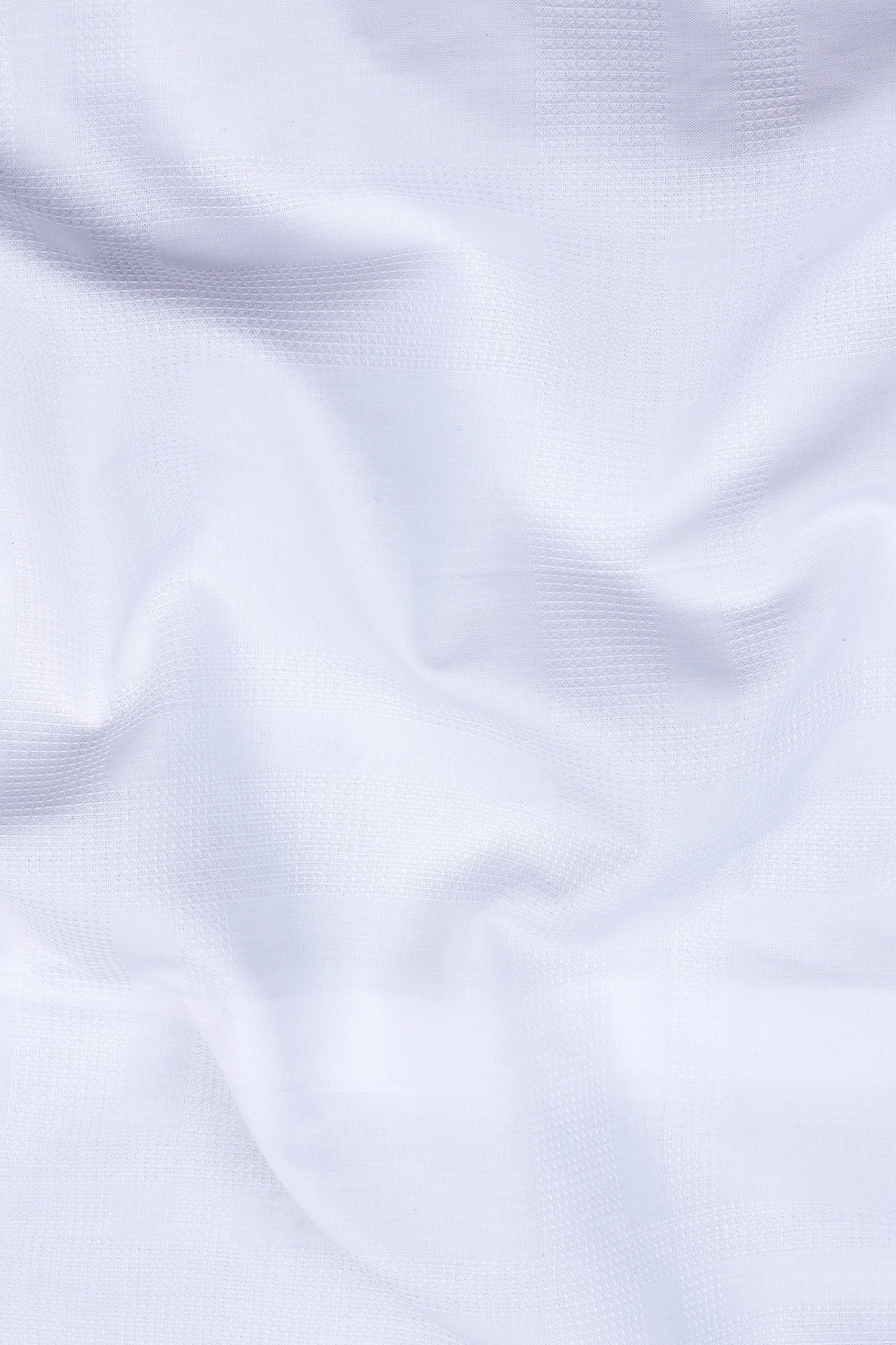Pearl white jacquard cotton shirt