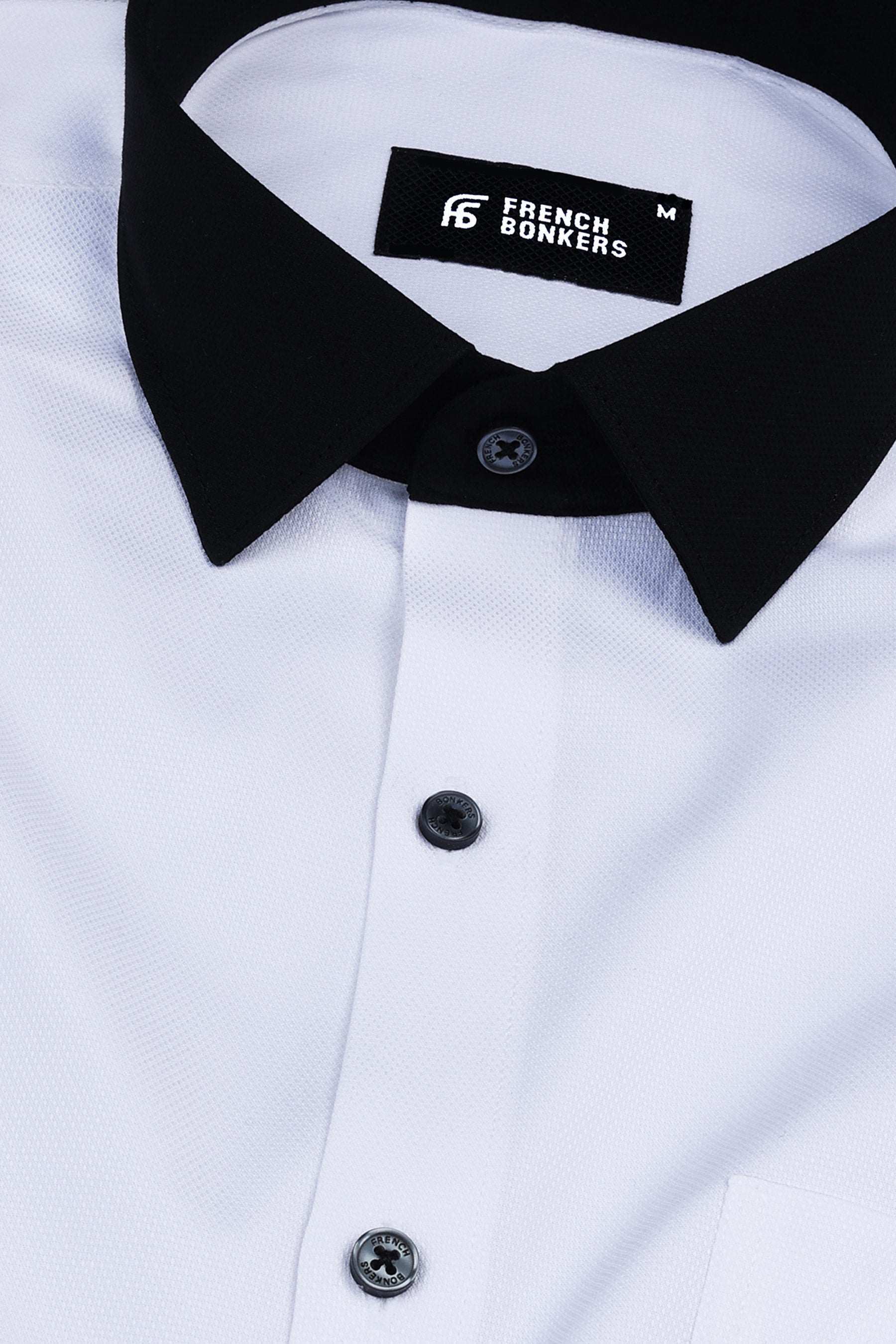 Dove white dobby texture cotton shirt