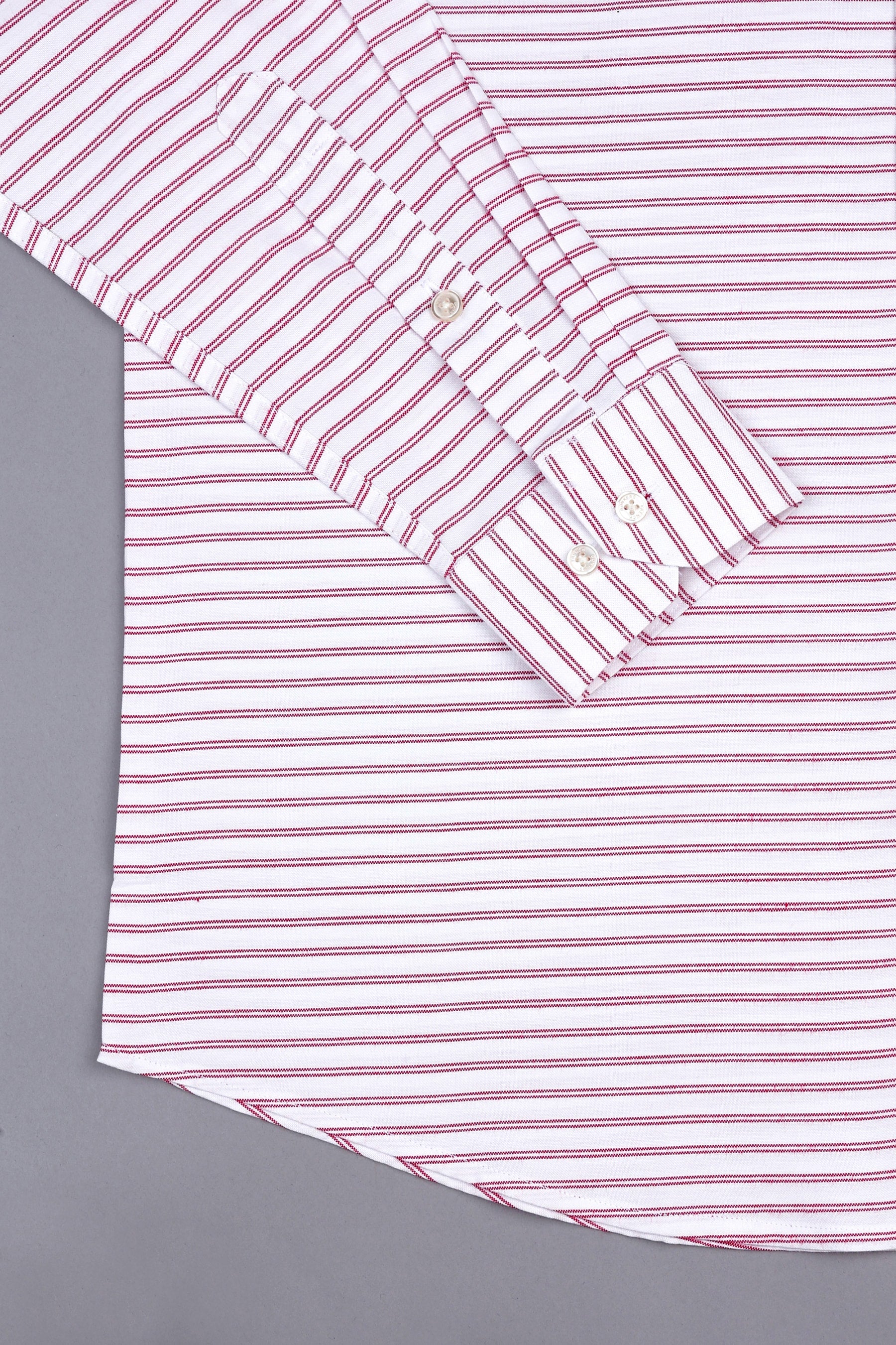 Salt white with cardinal red double line regency stripe shirt