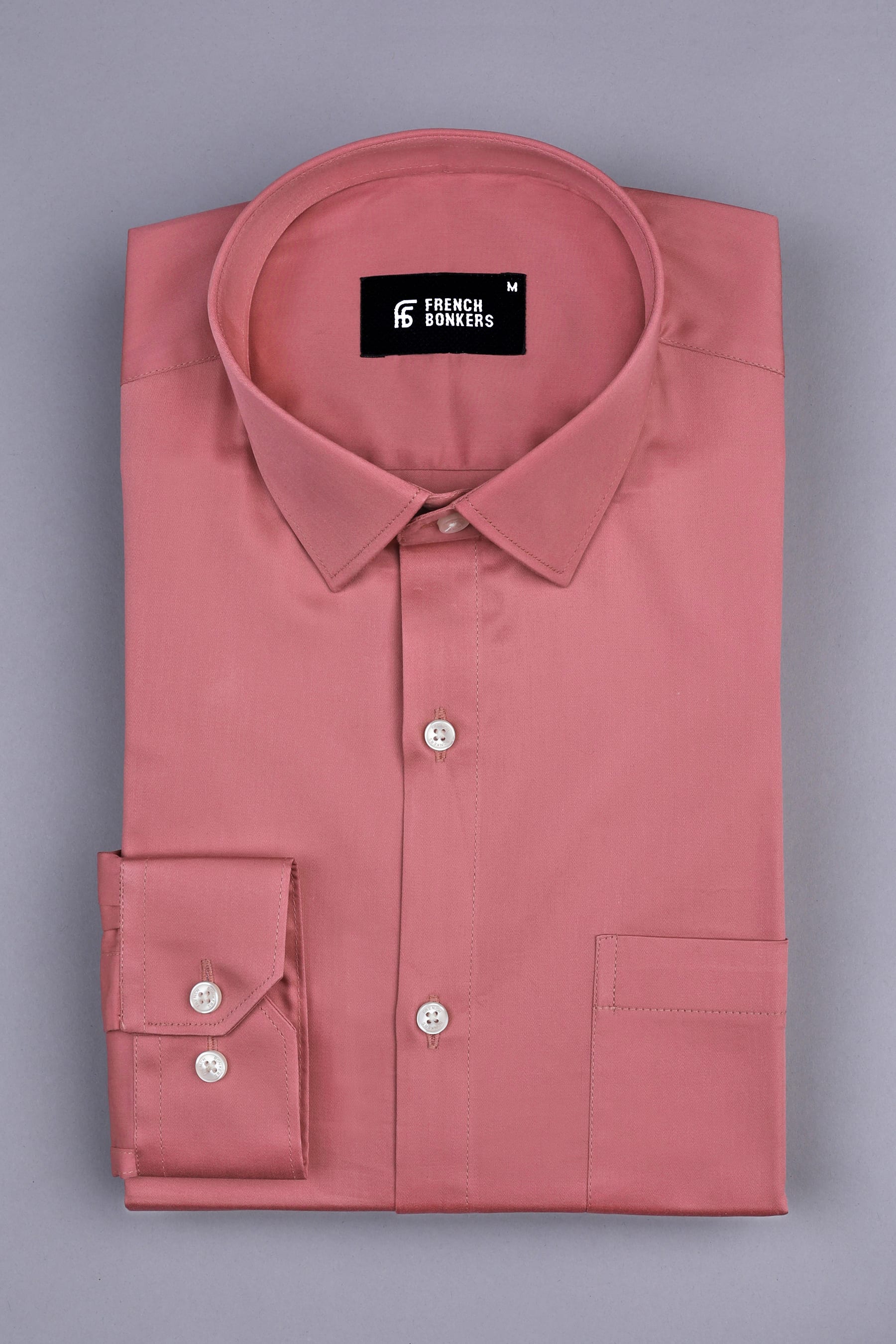 Thulian pink cotton satin shirt