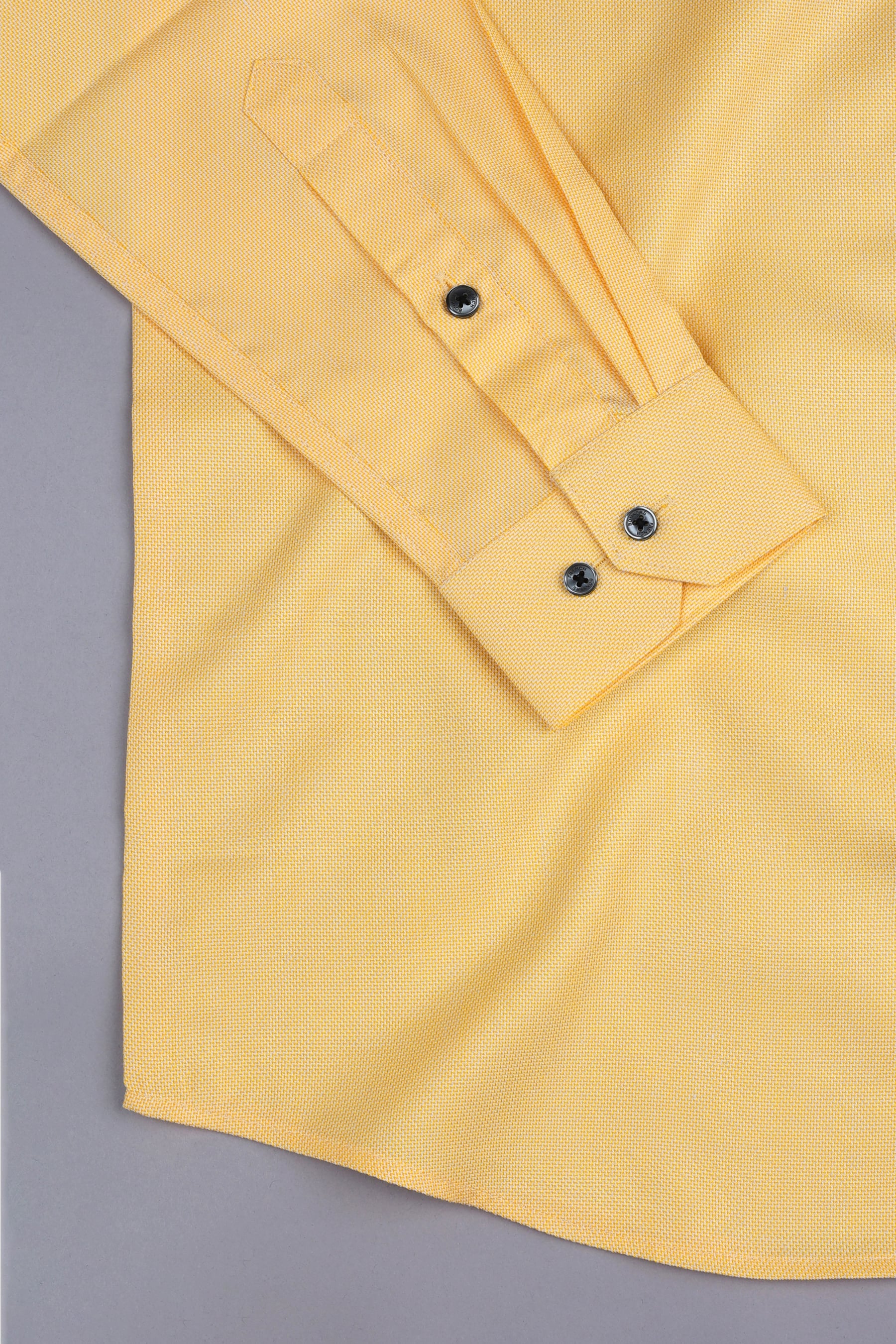 Titanium yellow dobby texture shirt