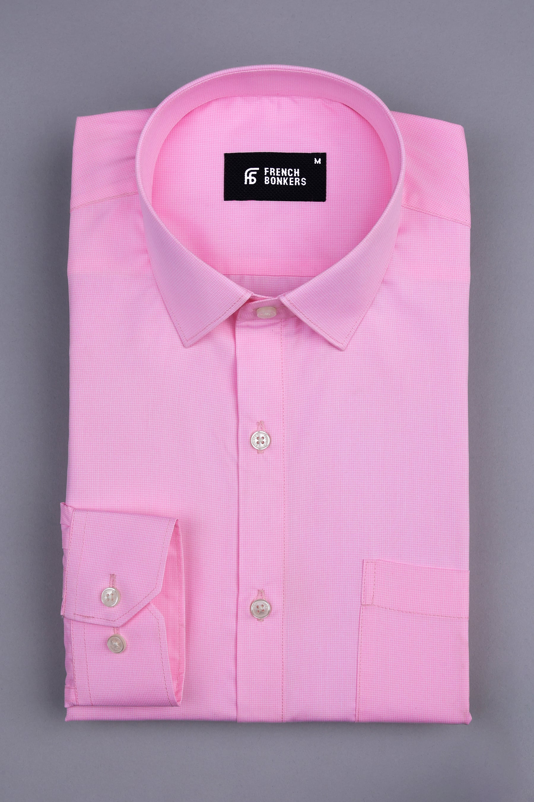 Lemonade pink micro houndstooth shirt