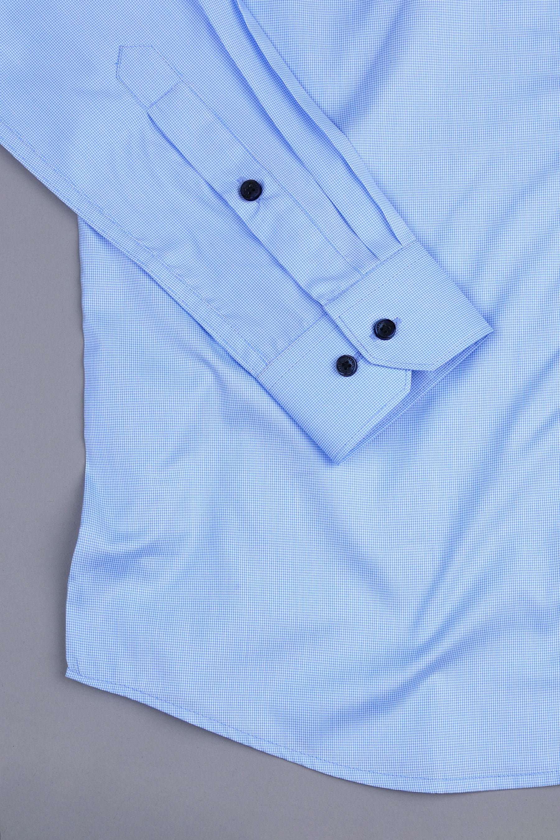 Royal blue micro houndstooth shirt