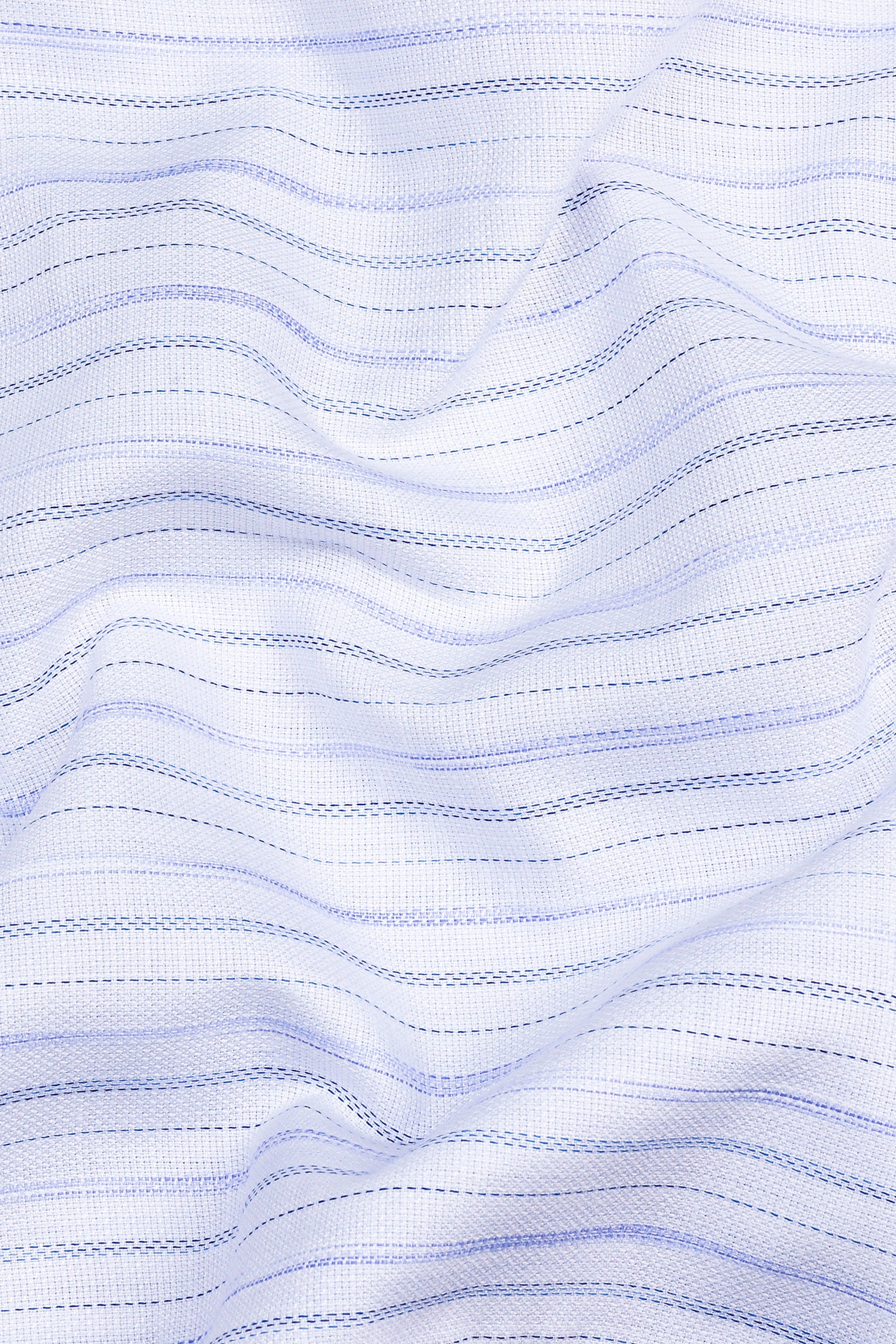 Rich white with royal blue lines arglye stripe shirt