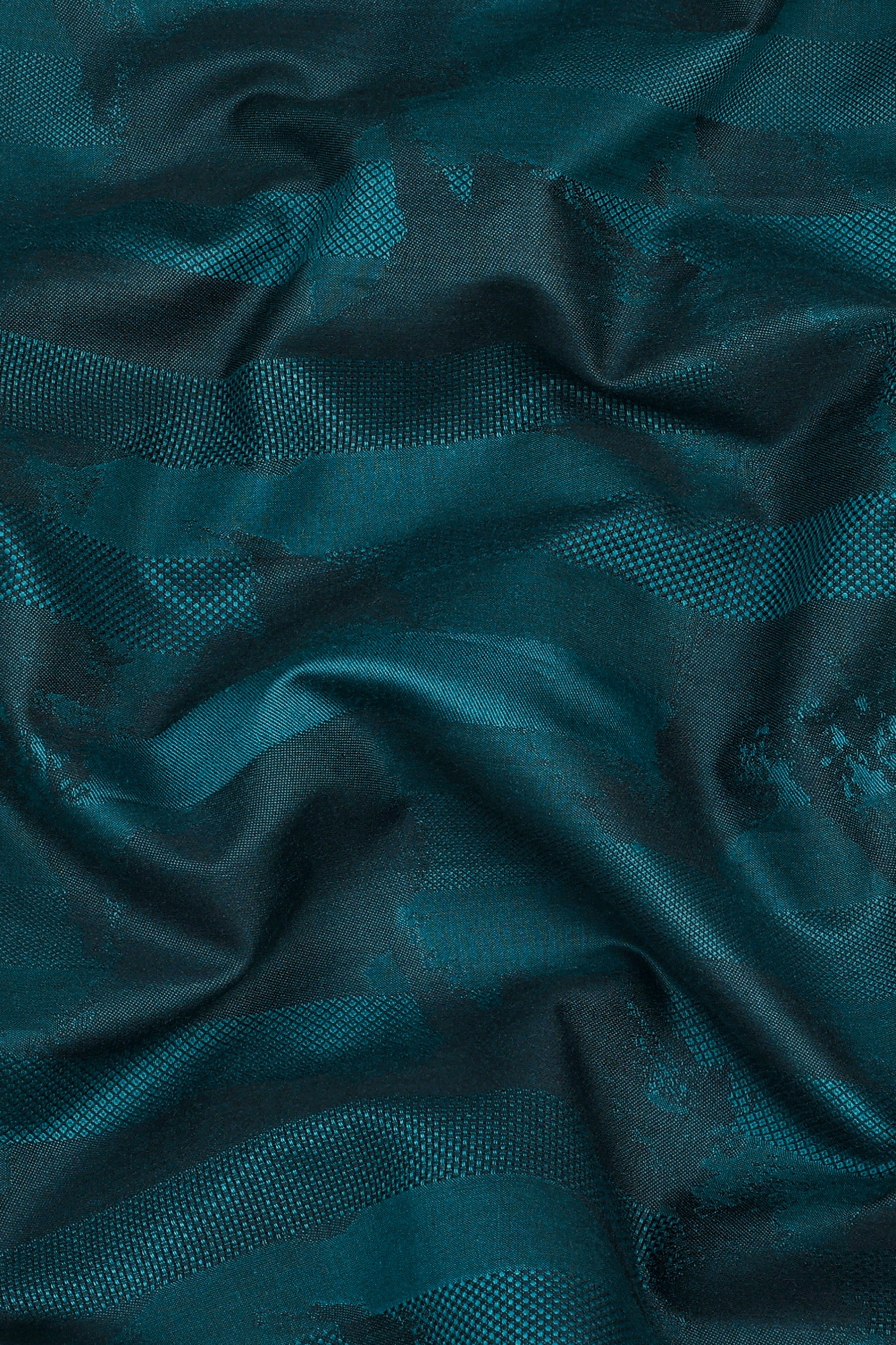 Hunter green jacquard printed shirt