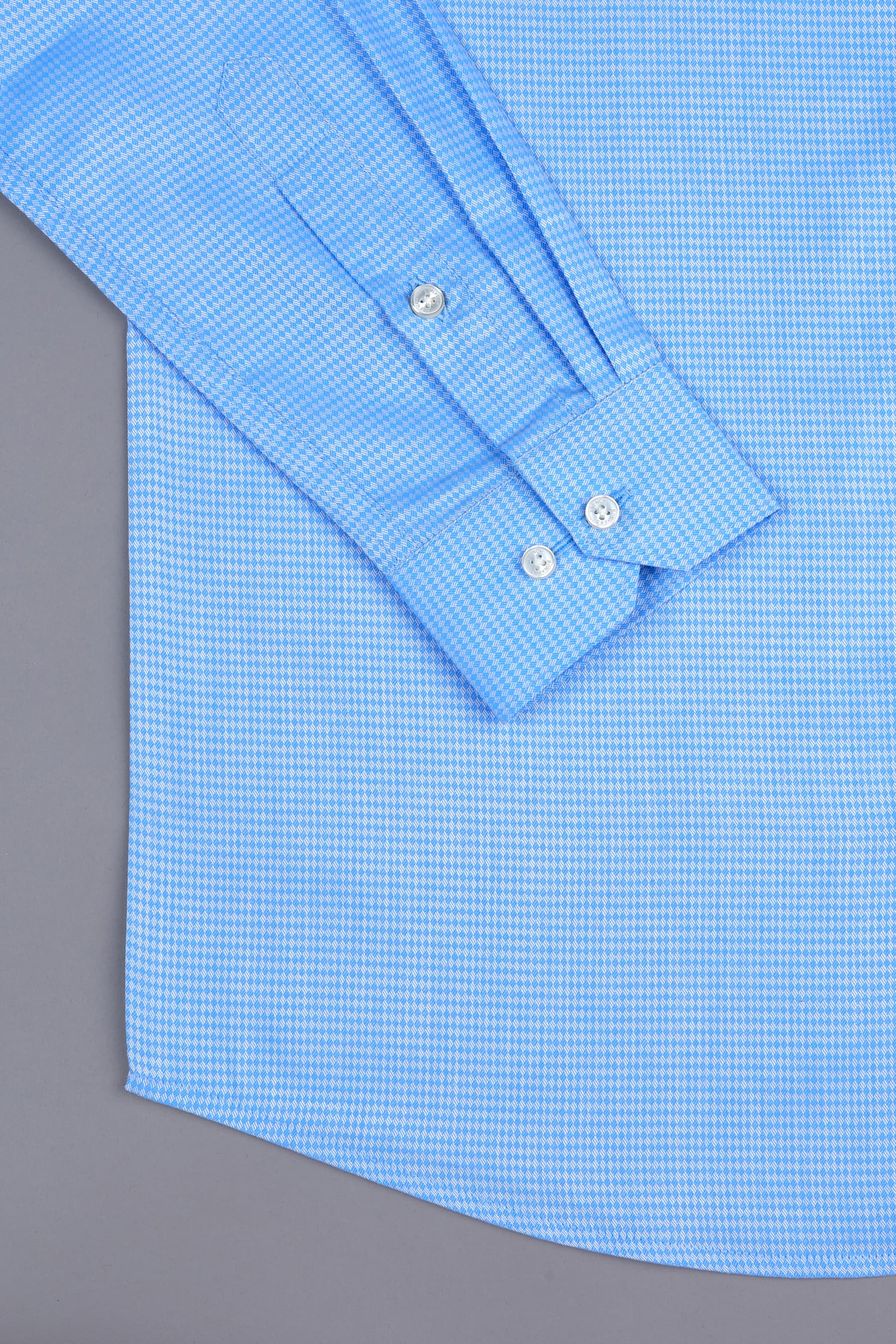 Police strobe blue jacquard printed shirt