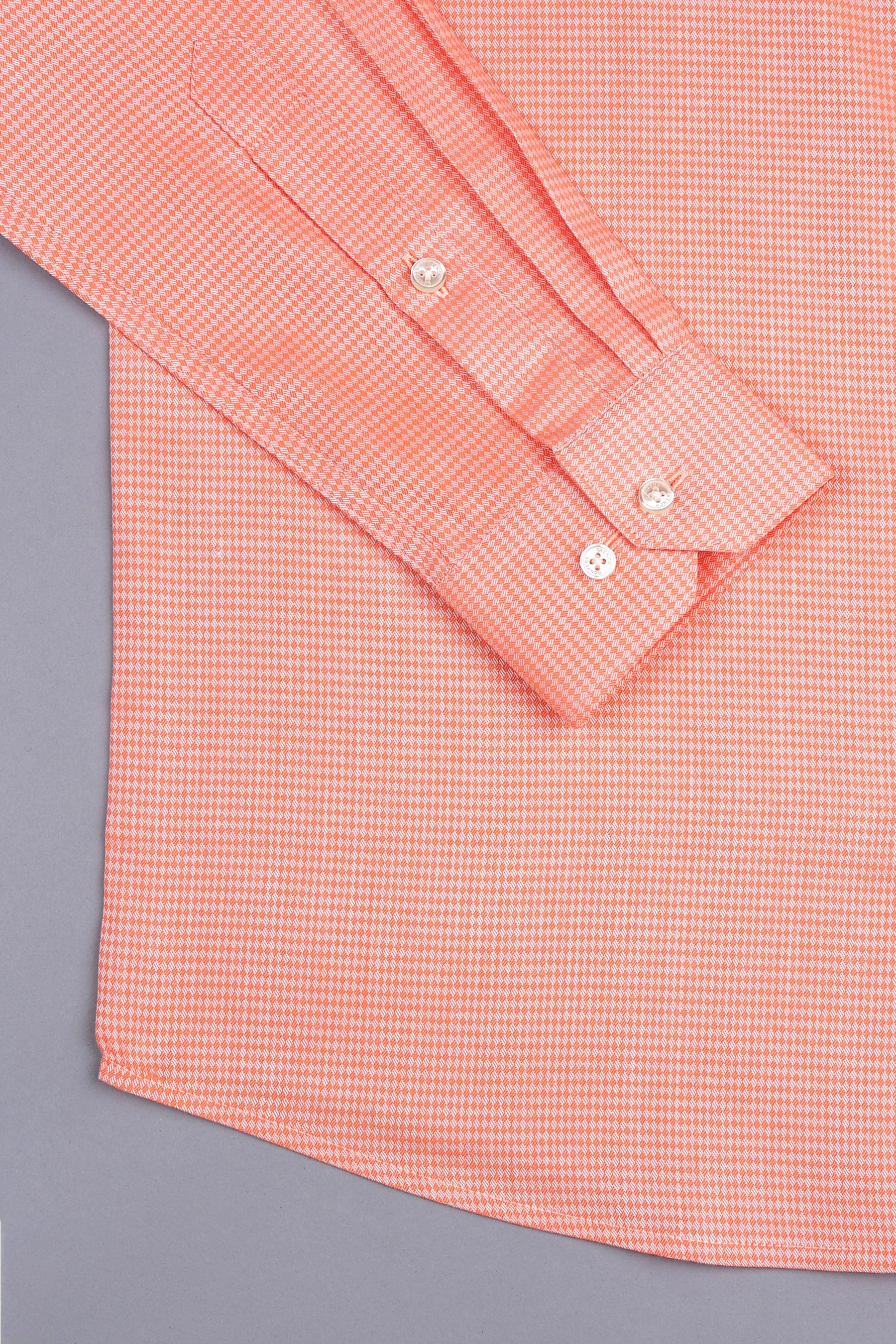 Tiger orange jacquard printed shirt