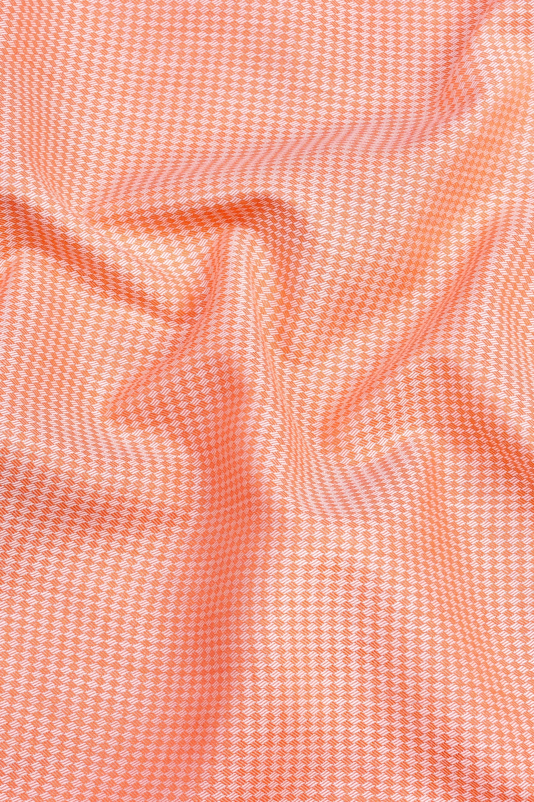 Tiger orange jacquard printed shirt
