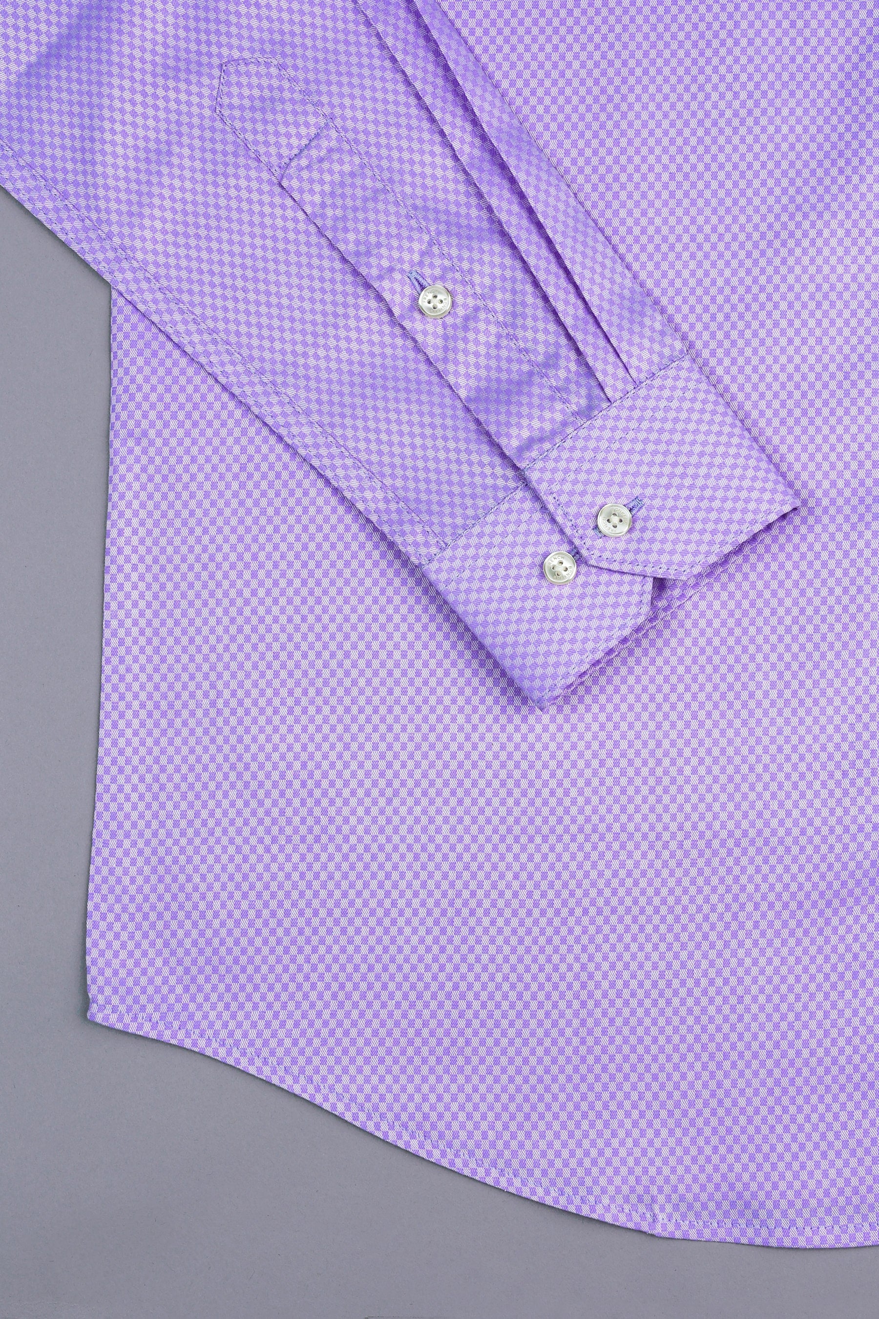 Lavender purple jacquard printed shirt