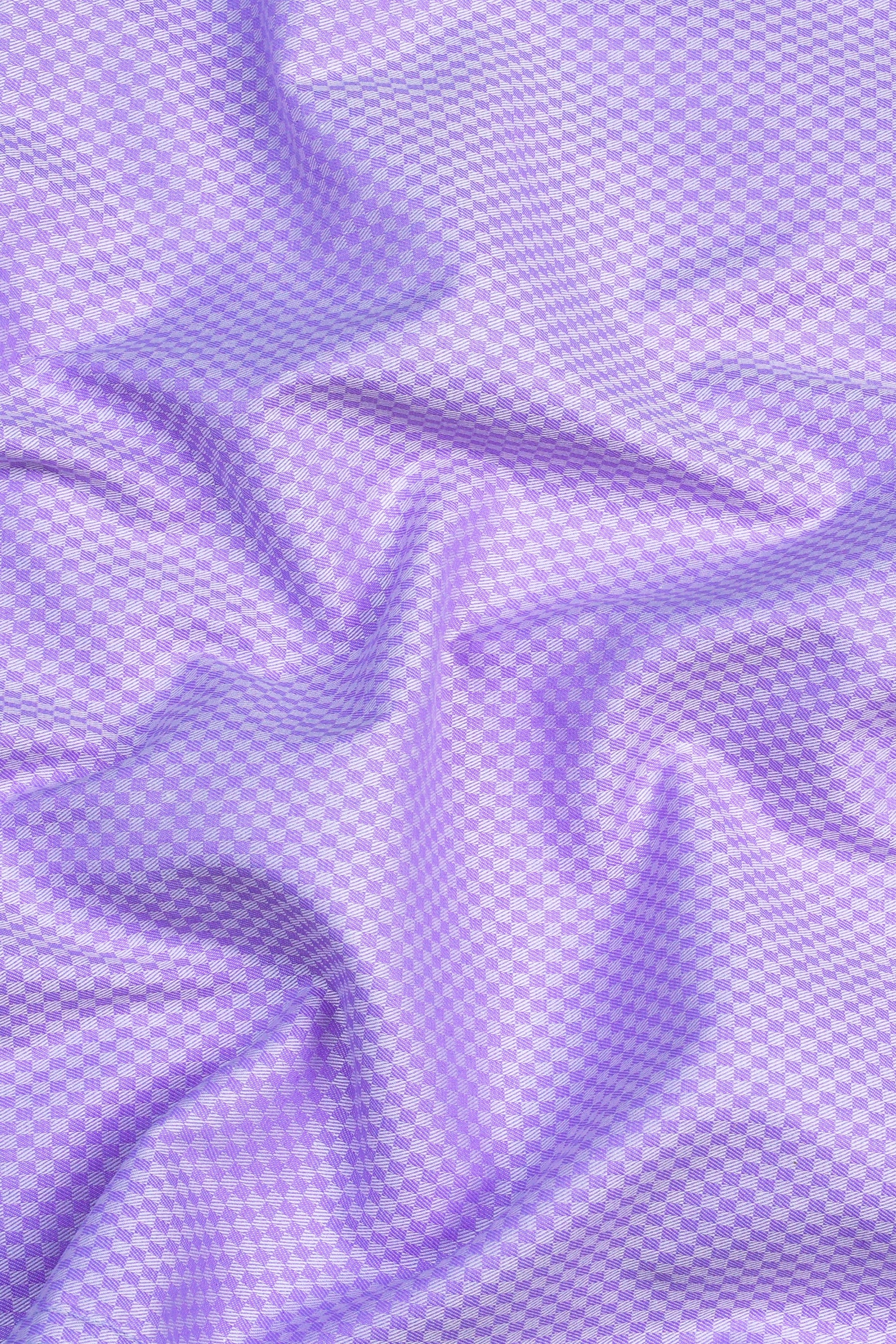 Lavender purple jacquard printed shirt