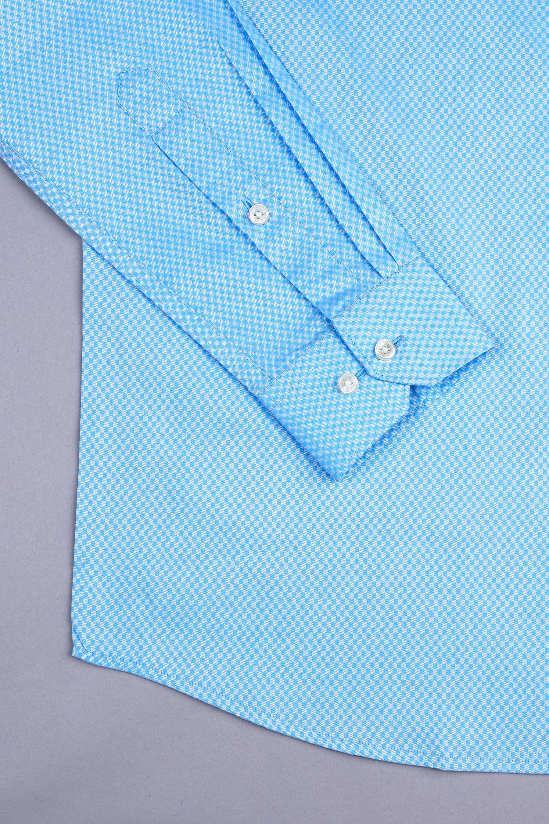 Blue raspberry jacquard printed shirt