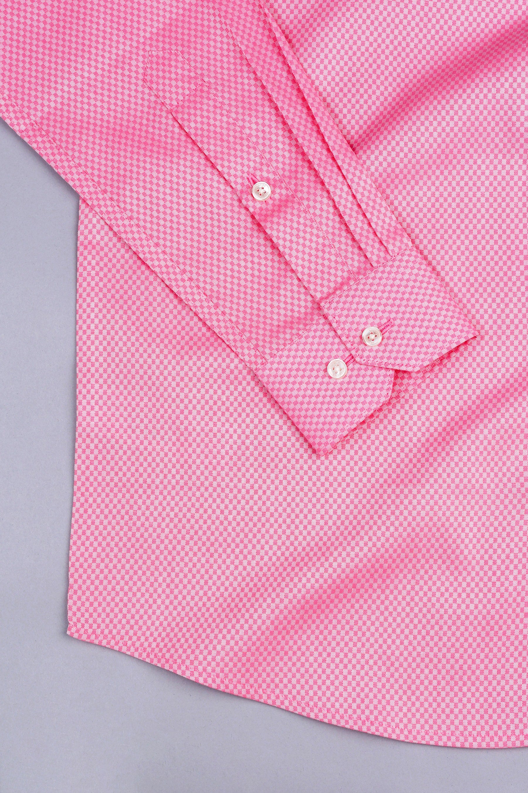 Carnation pink jacquard printed shirt