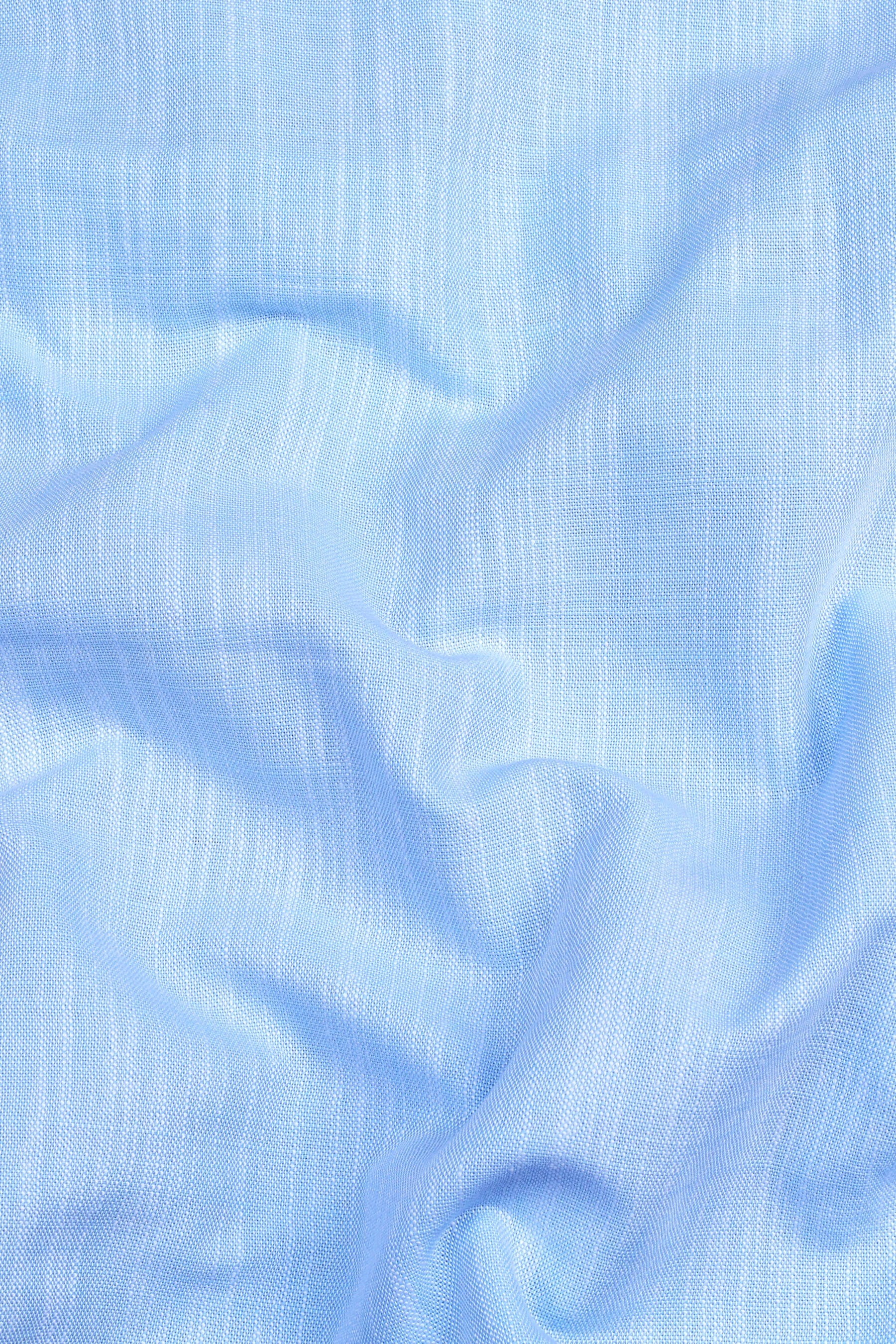 Light blue with white ruff lines solid shirt