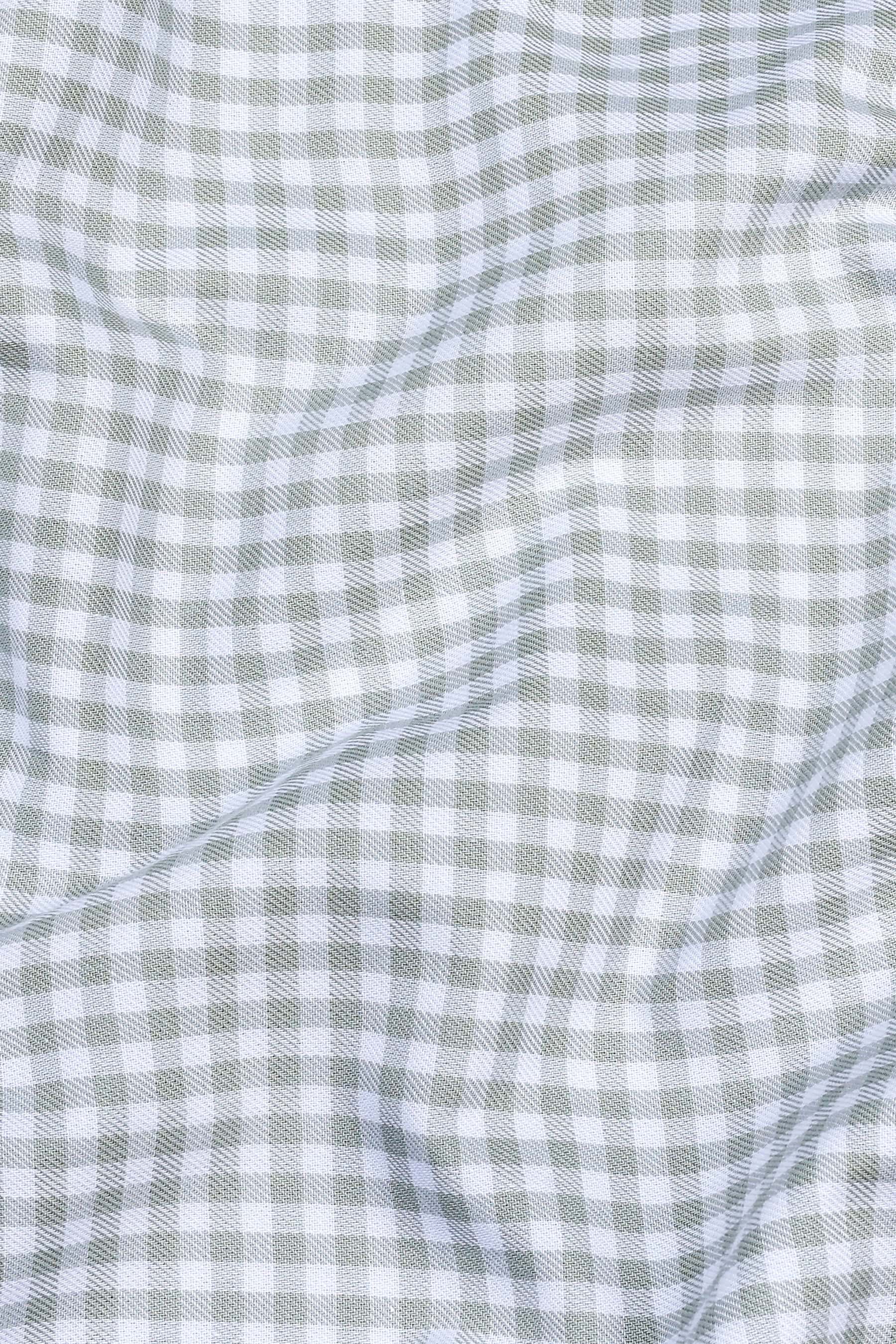 Classic grey with white twill check shirt