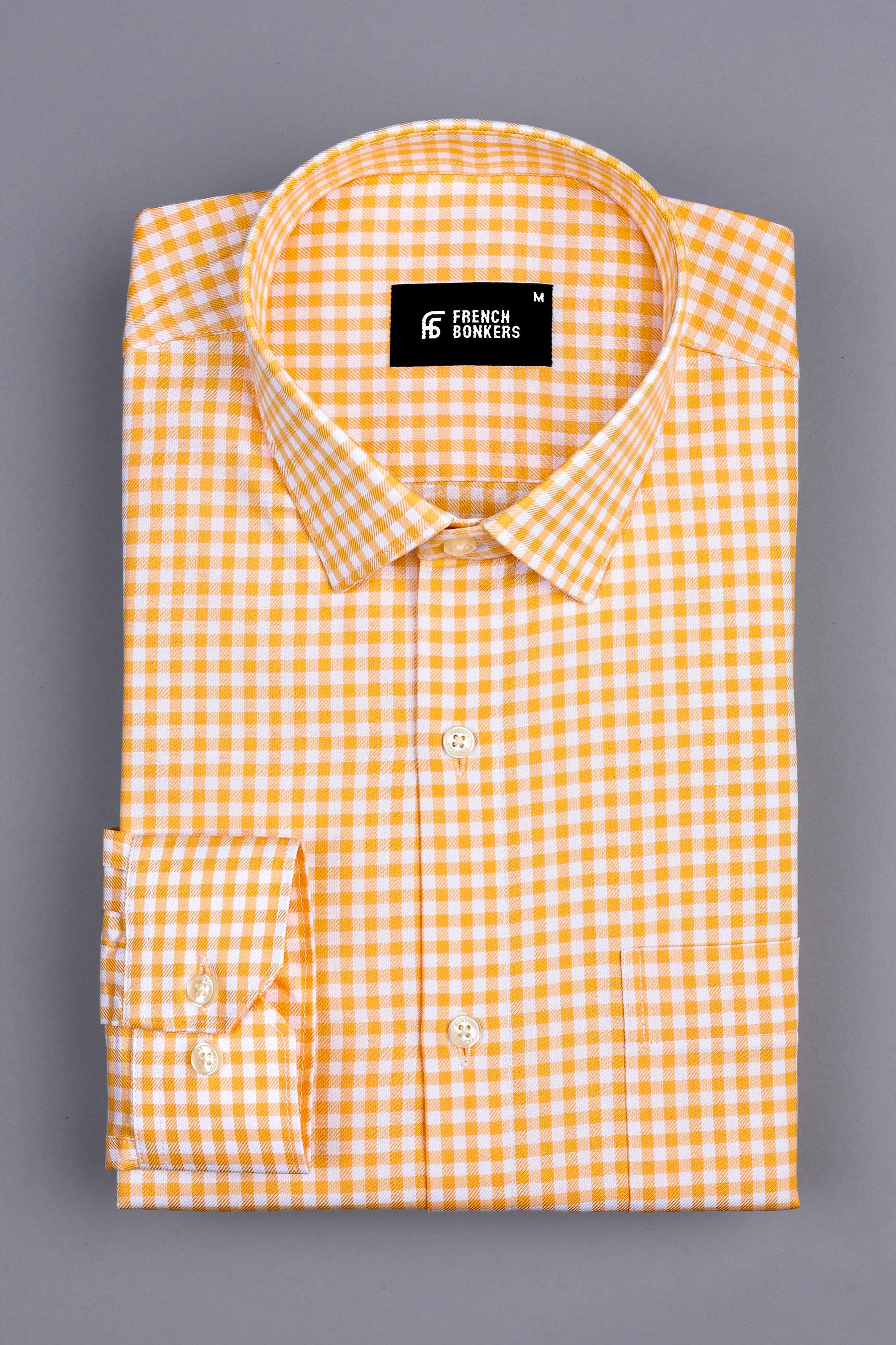 Classic Musterd Yellow with white twill check shirt