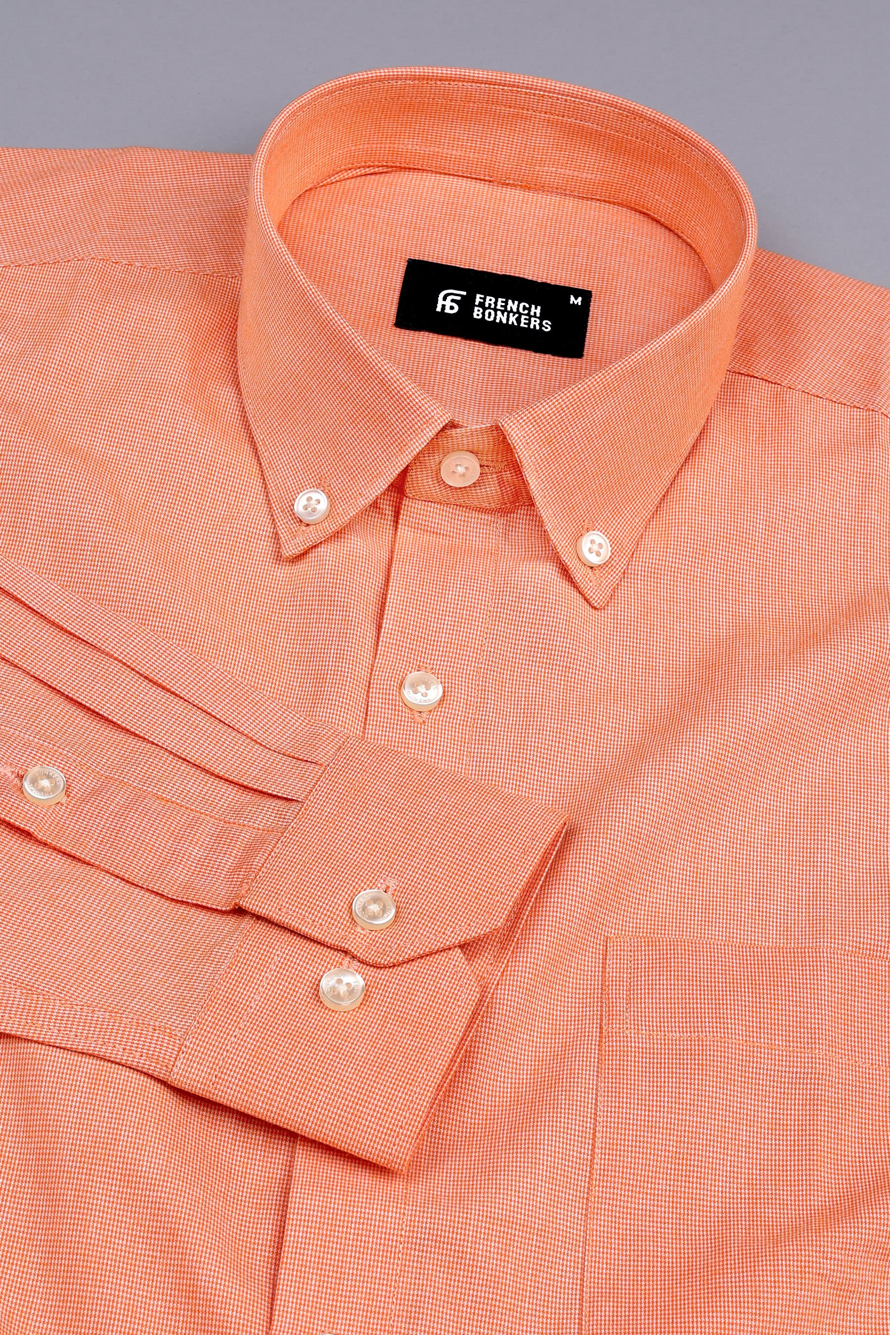 Graceful Orange houndstooth shirt