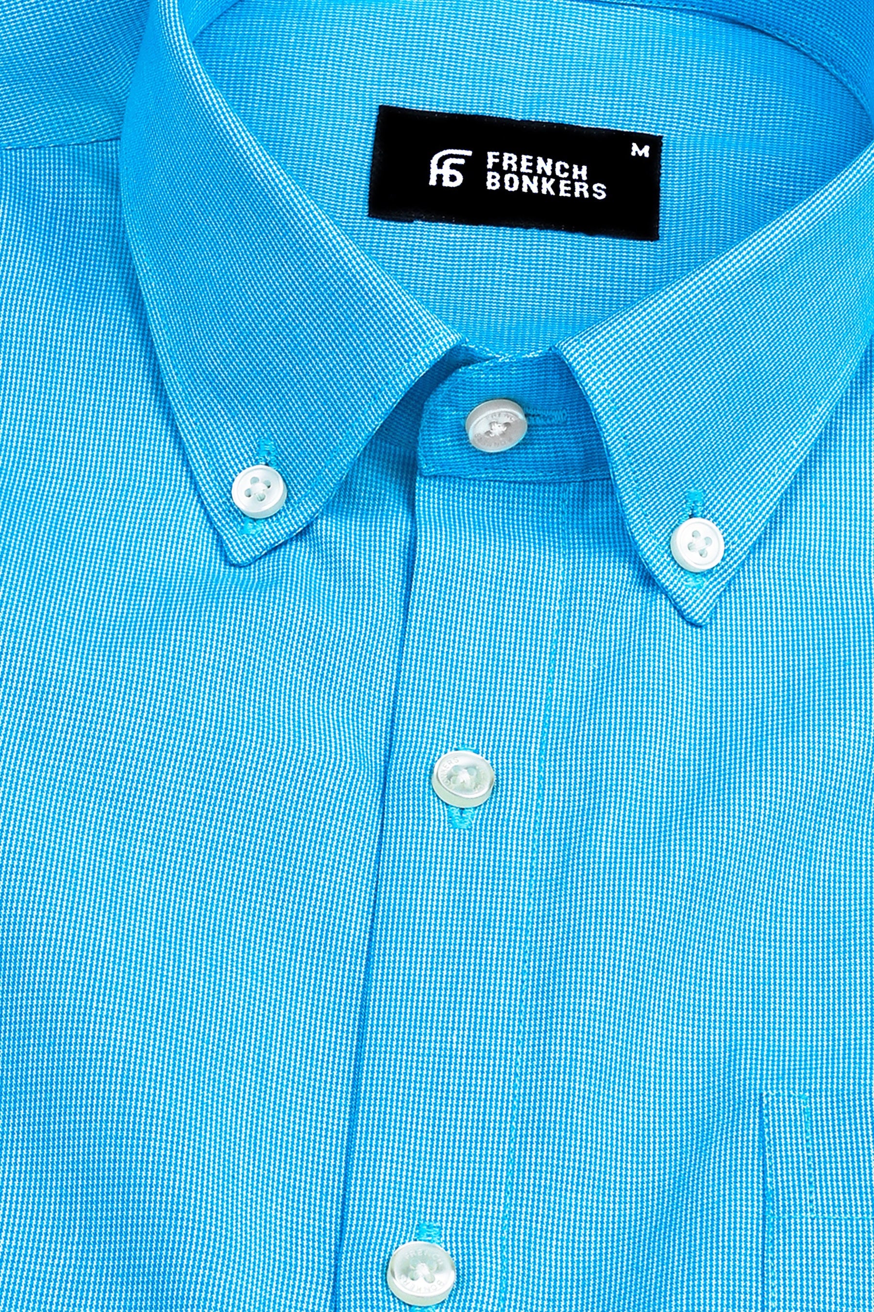 Graceful Royal blue houndstooth shirt