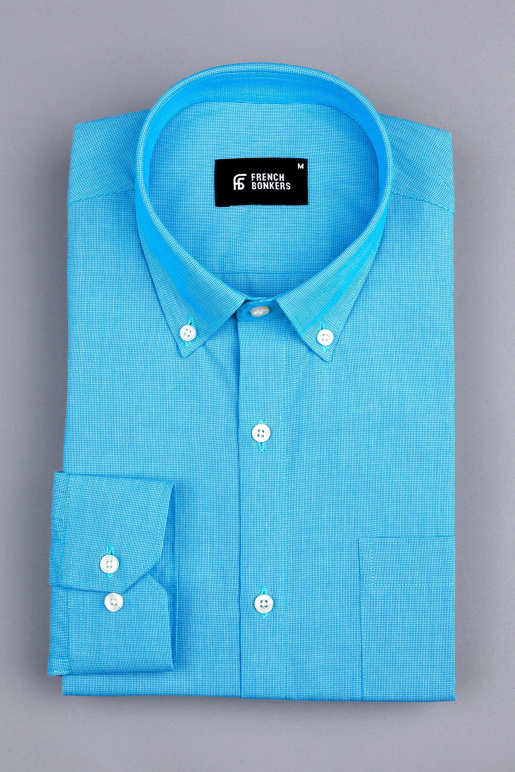 Graceful Royal blue houndstooth shirt