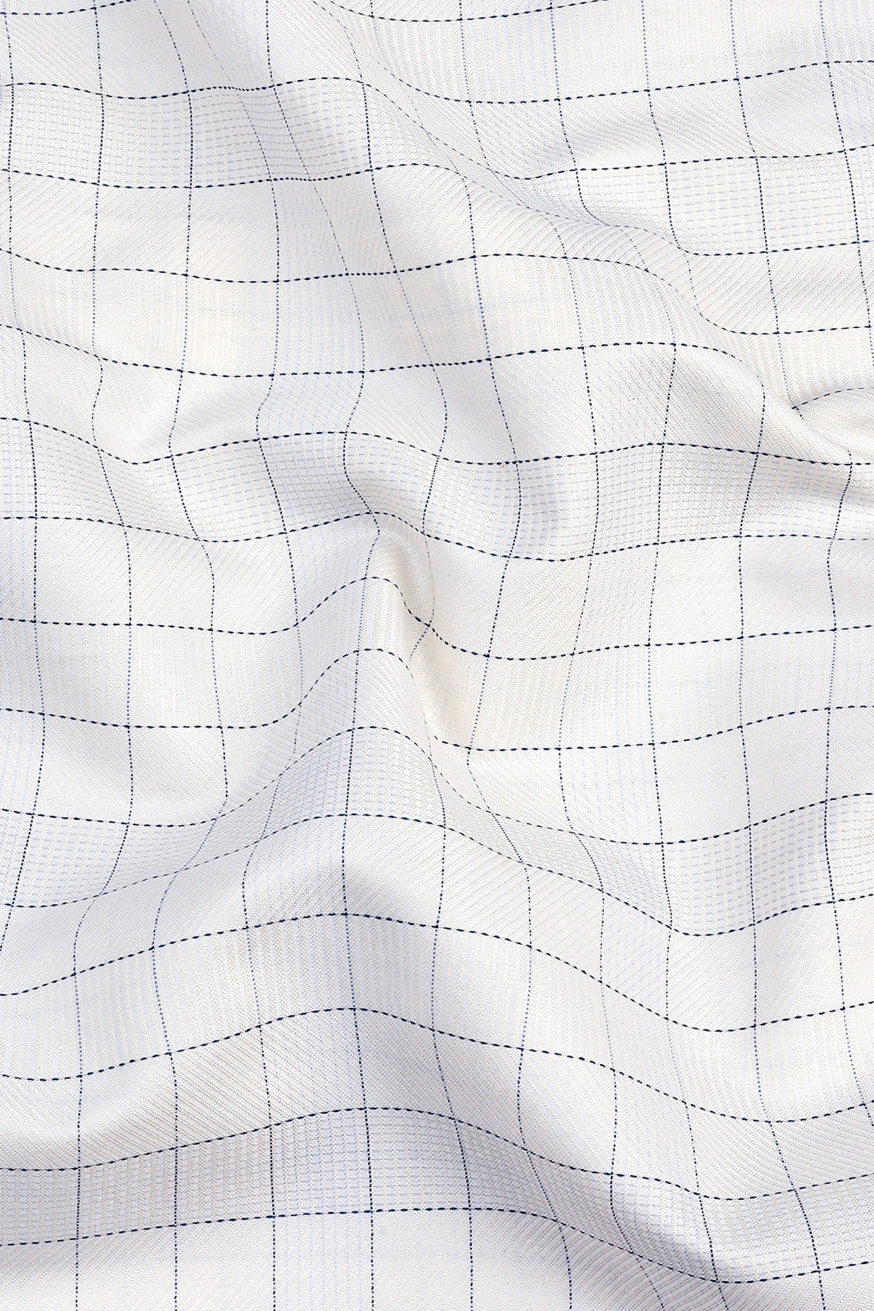 Light brown with dark blue arglye check shirt