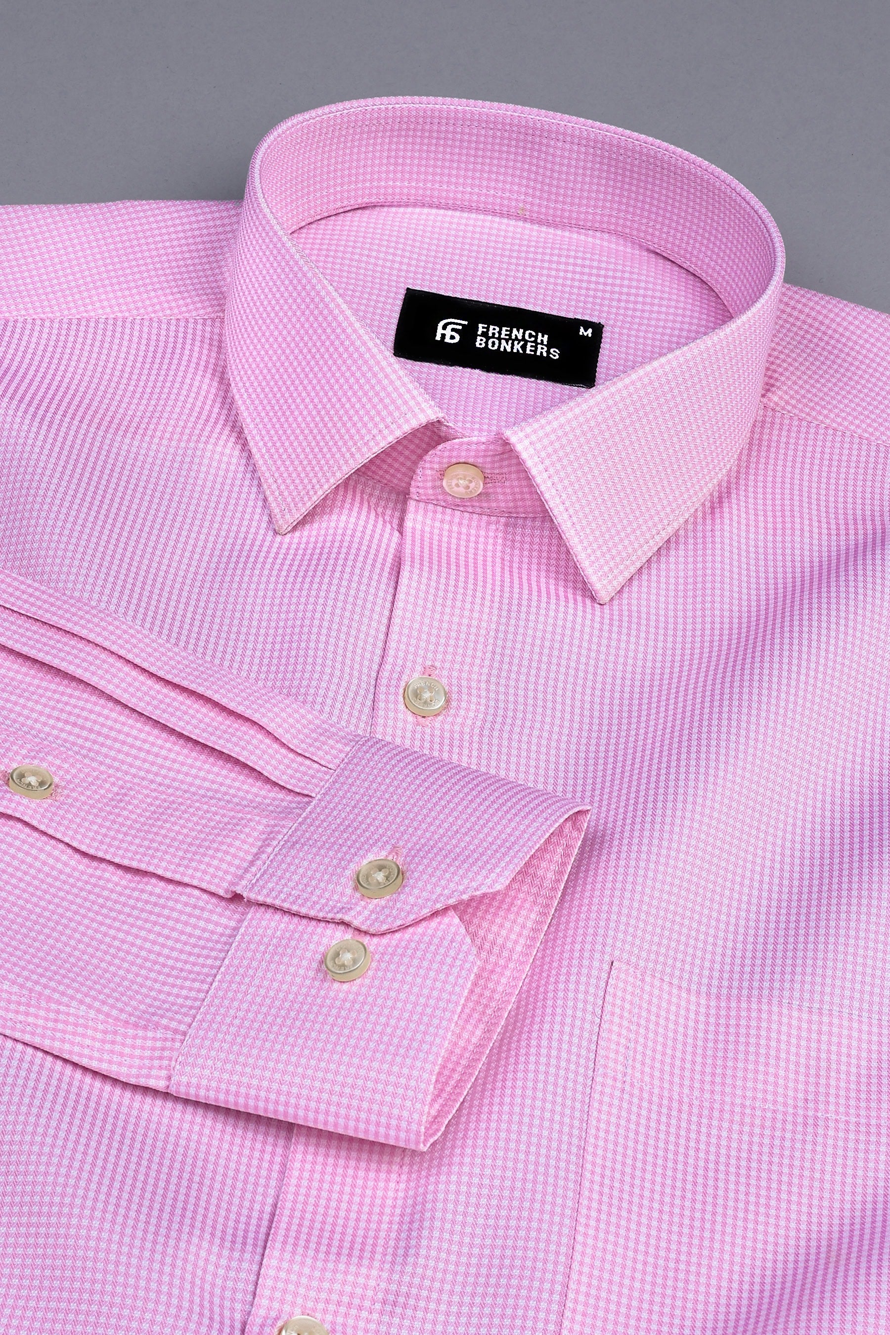 Dapper Pink mini check shirt