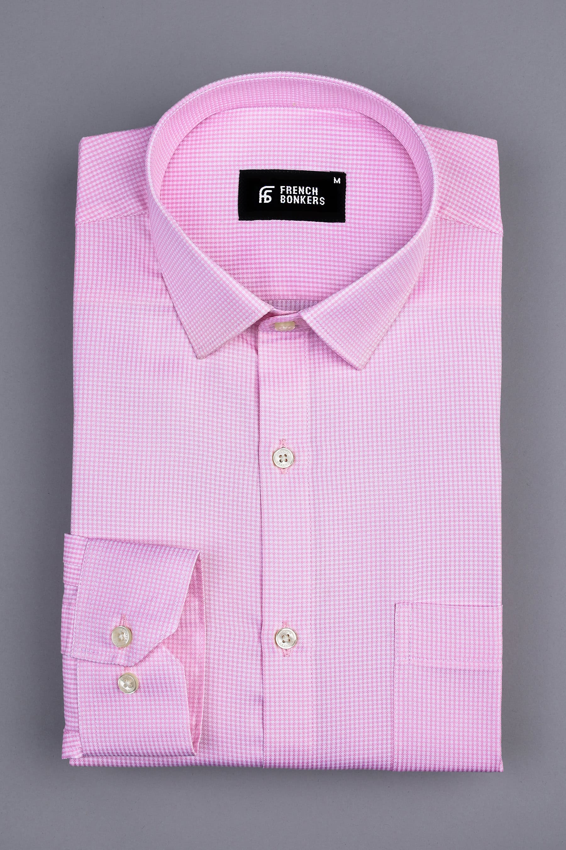 Dapper Pink mini check shirt