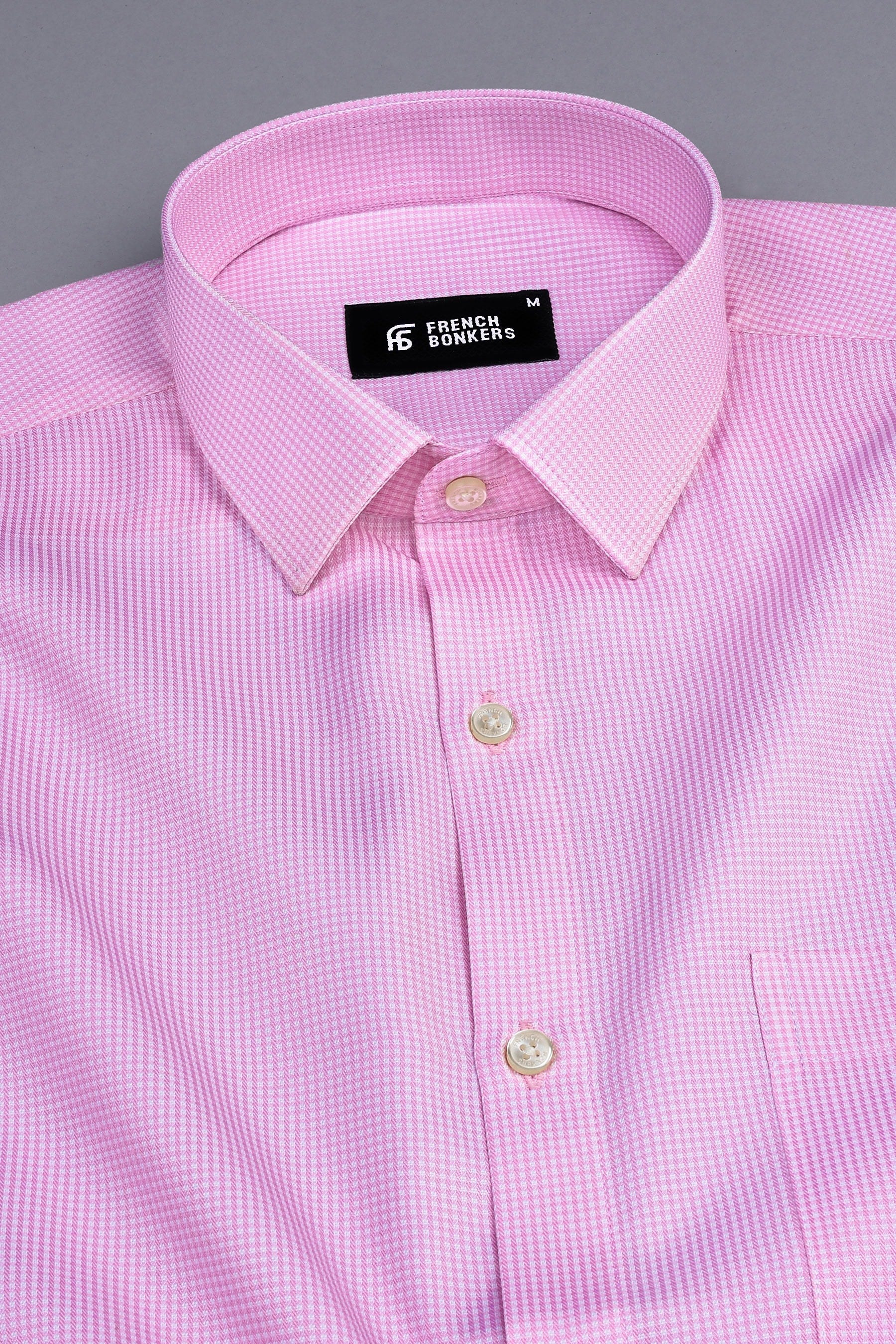 Dapper Pink mini check shirt