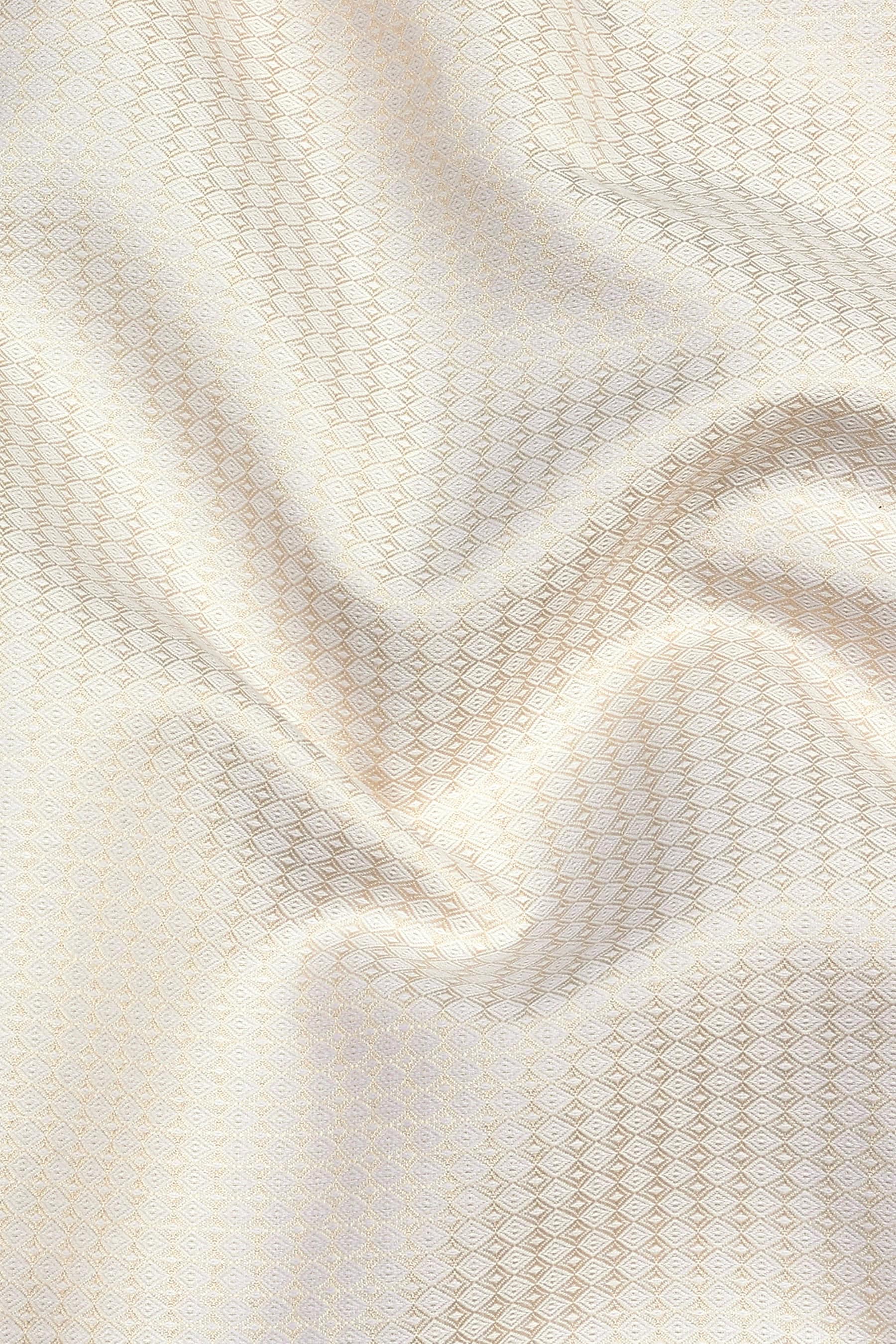 Light Brown rohmbus shape jacquard shirt