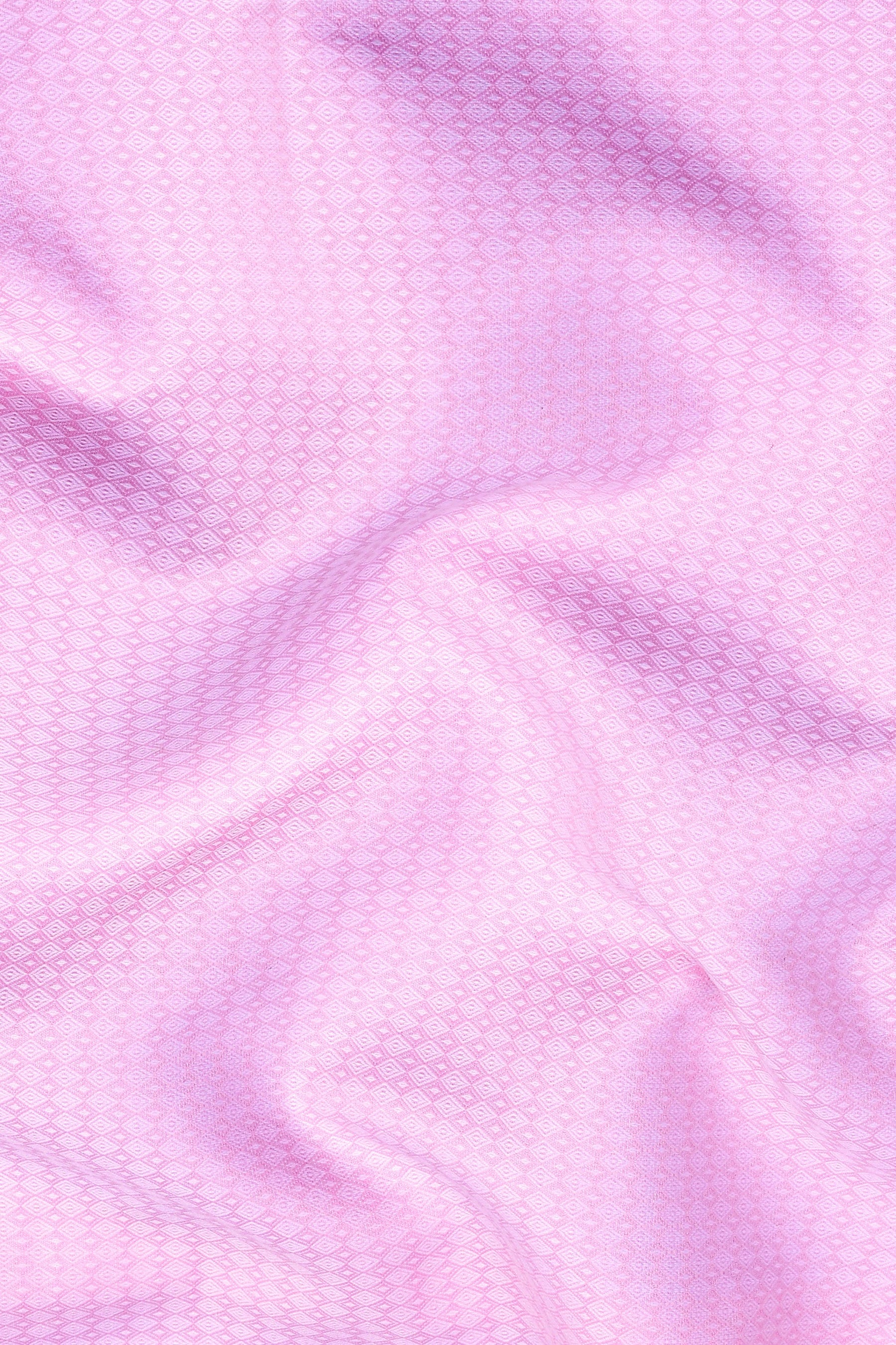 Light Pink rohmbus shape jacquard shirt