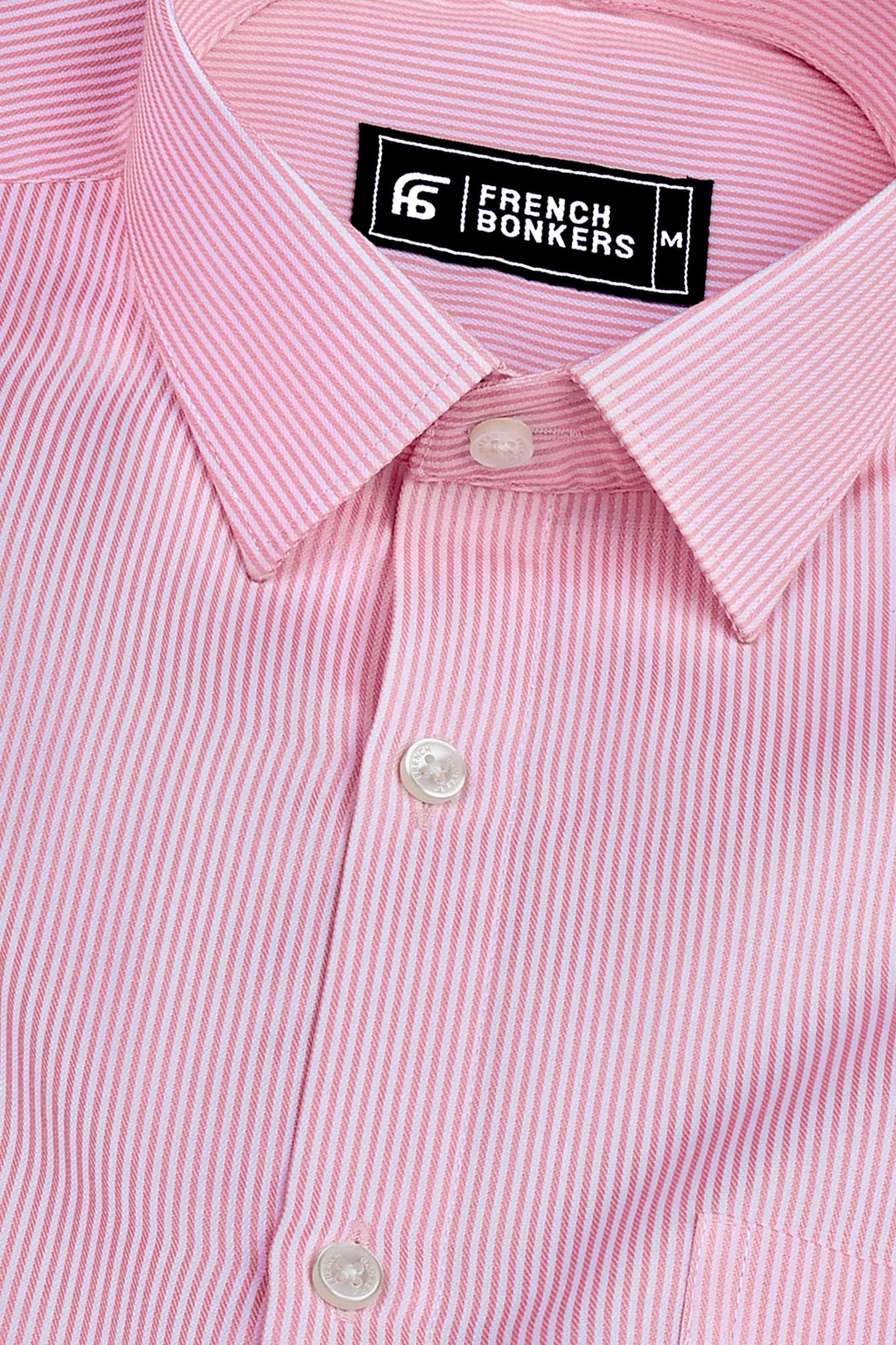 Masculine dark pink stripe shirt
