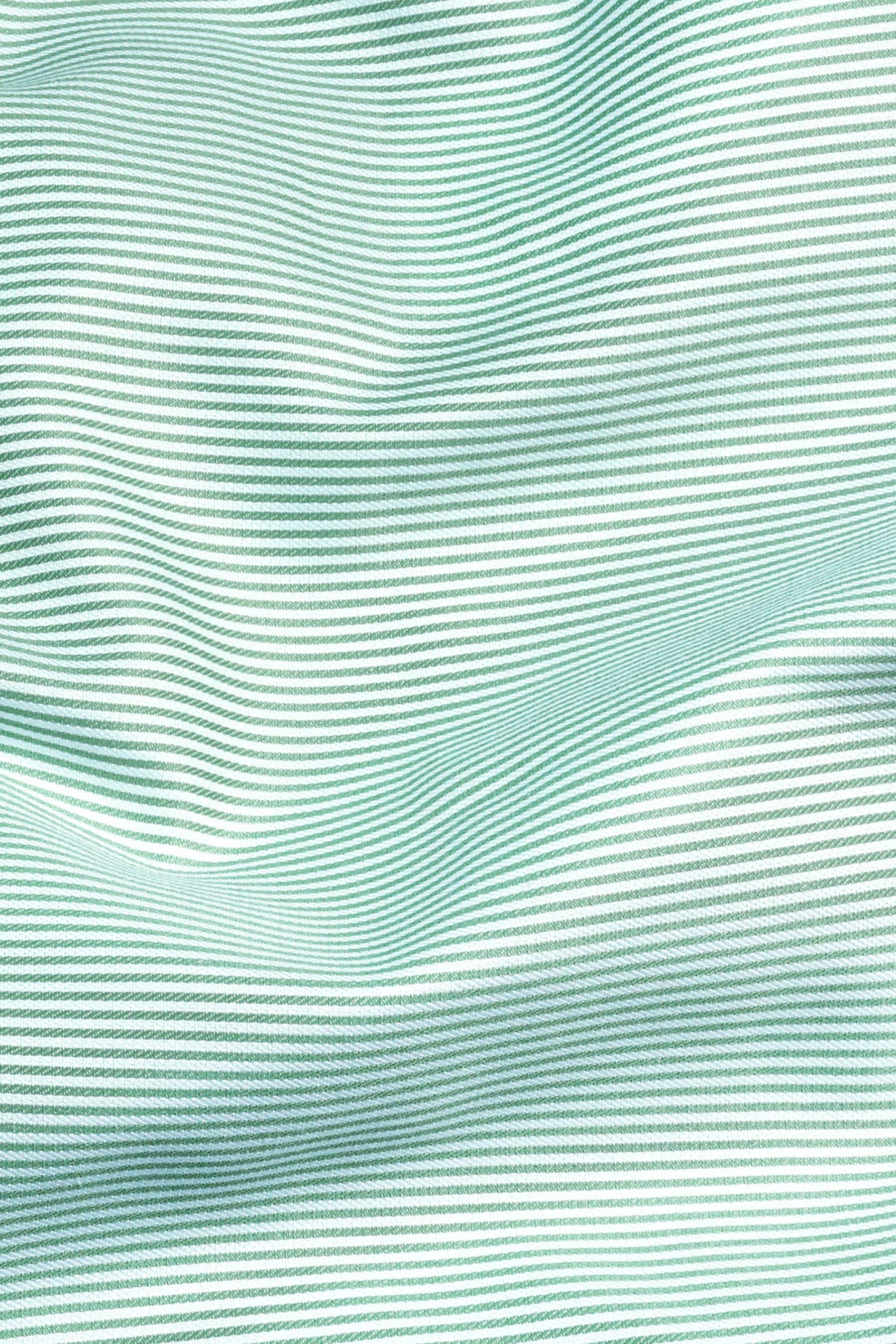 Masculine olive green stripe shirt