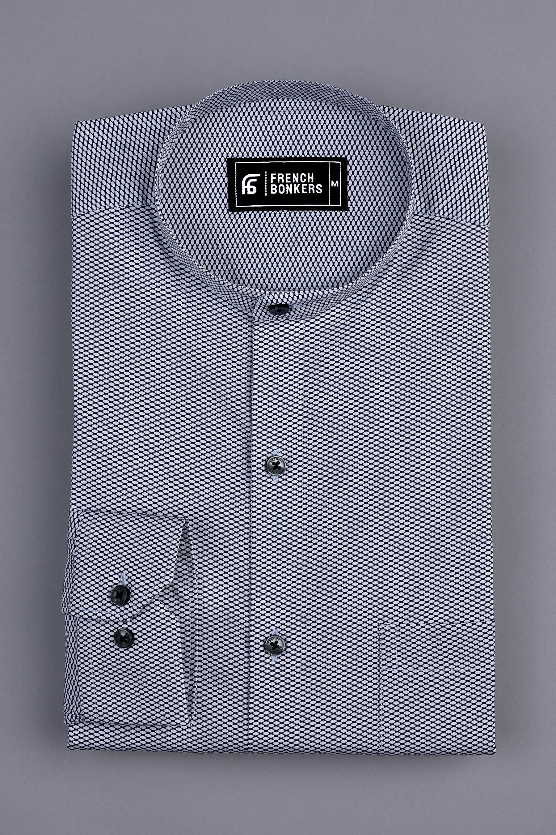 Black vector snake skin printed cotton shirt