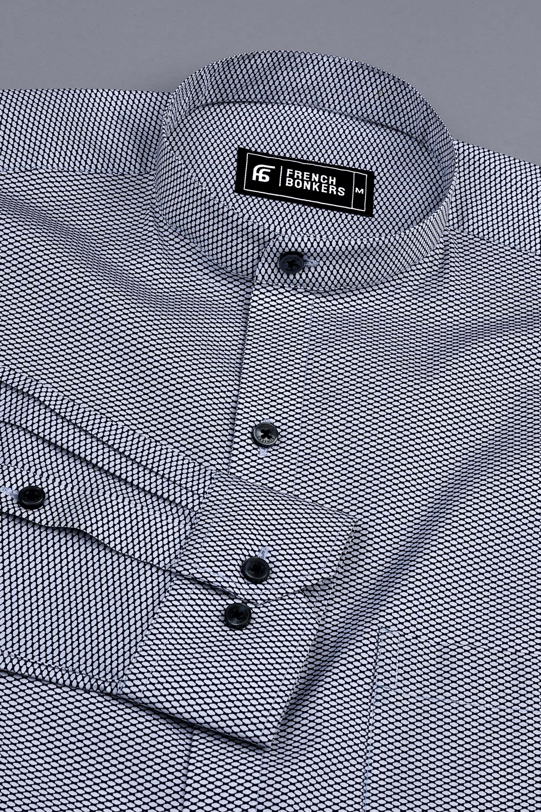 Black vector snake skin printed cotton shirt