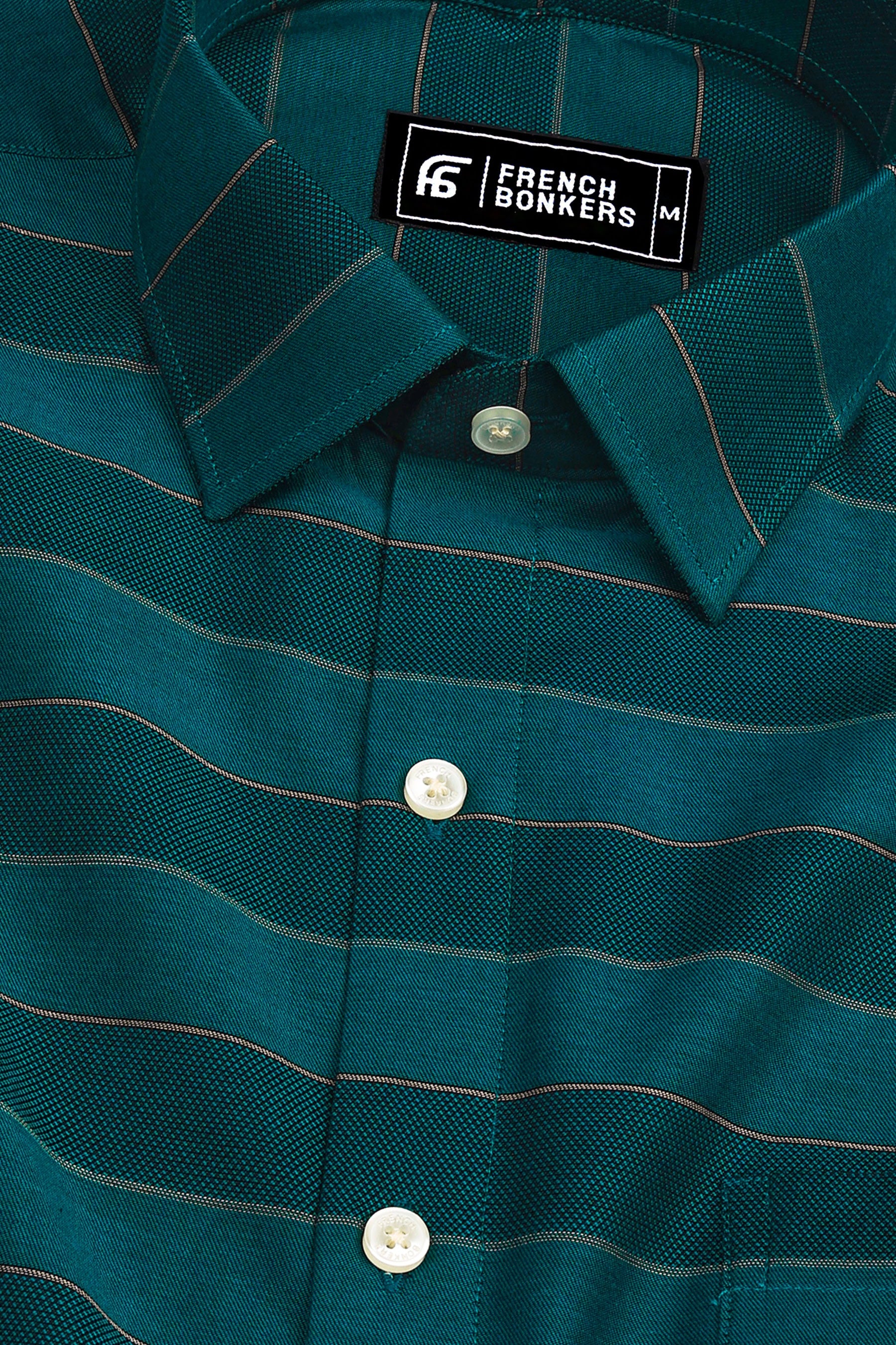 Venom green with golden line stripe shirt