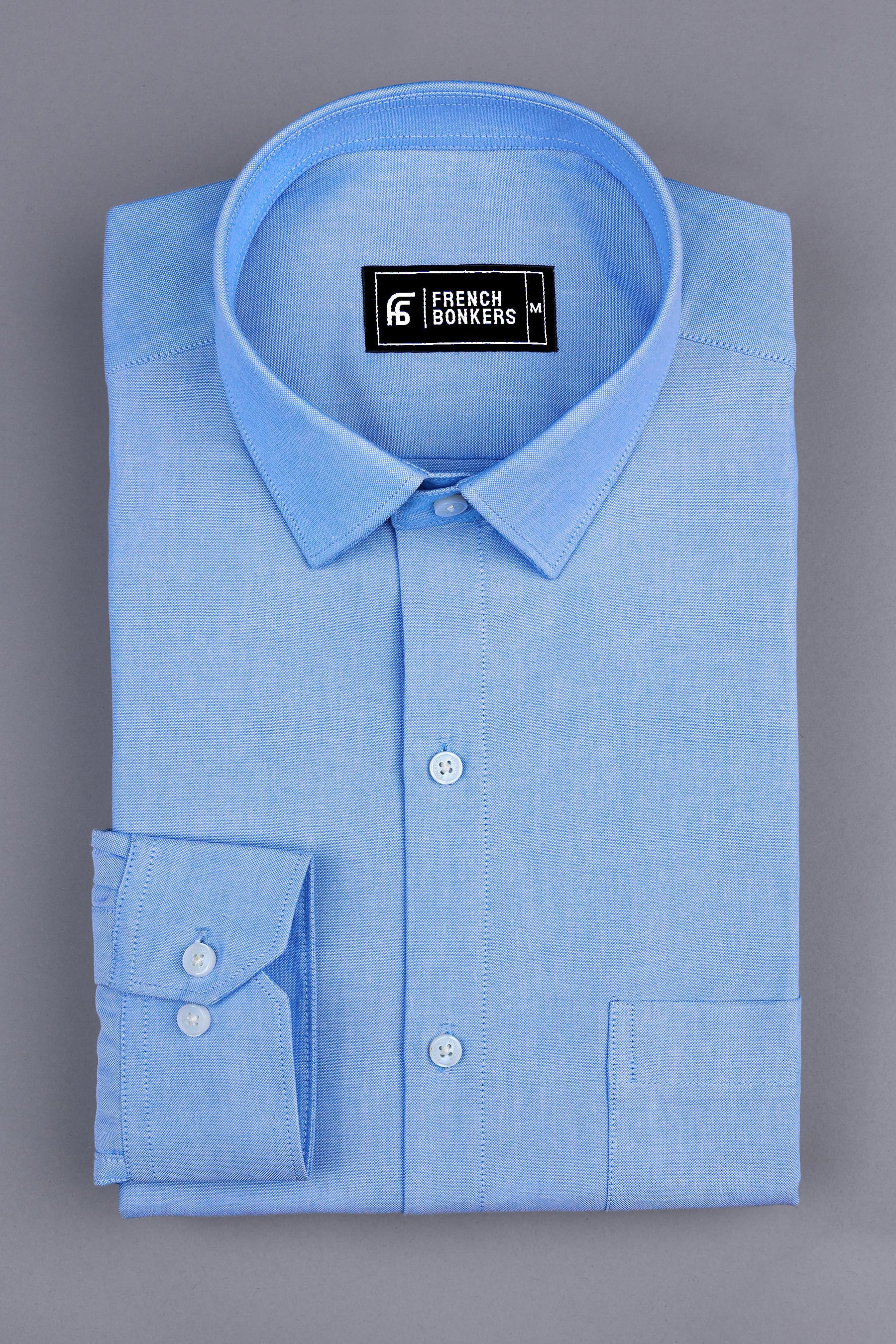 Noble Blue oxford cotton shirt