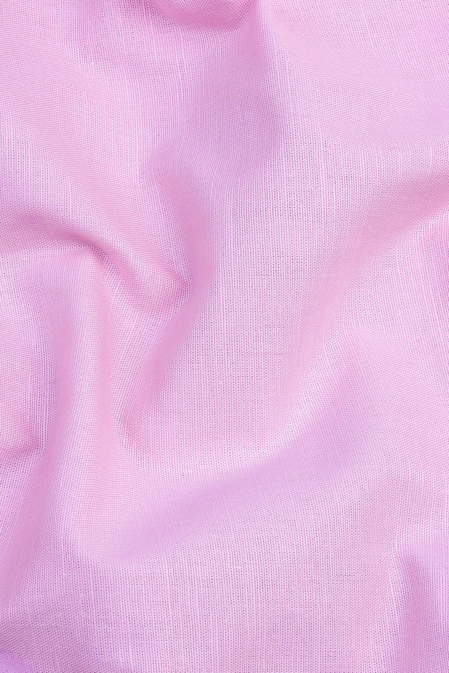 Shiny light pink cotton linen shirt