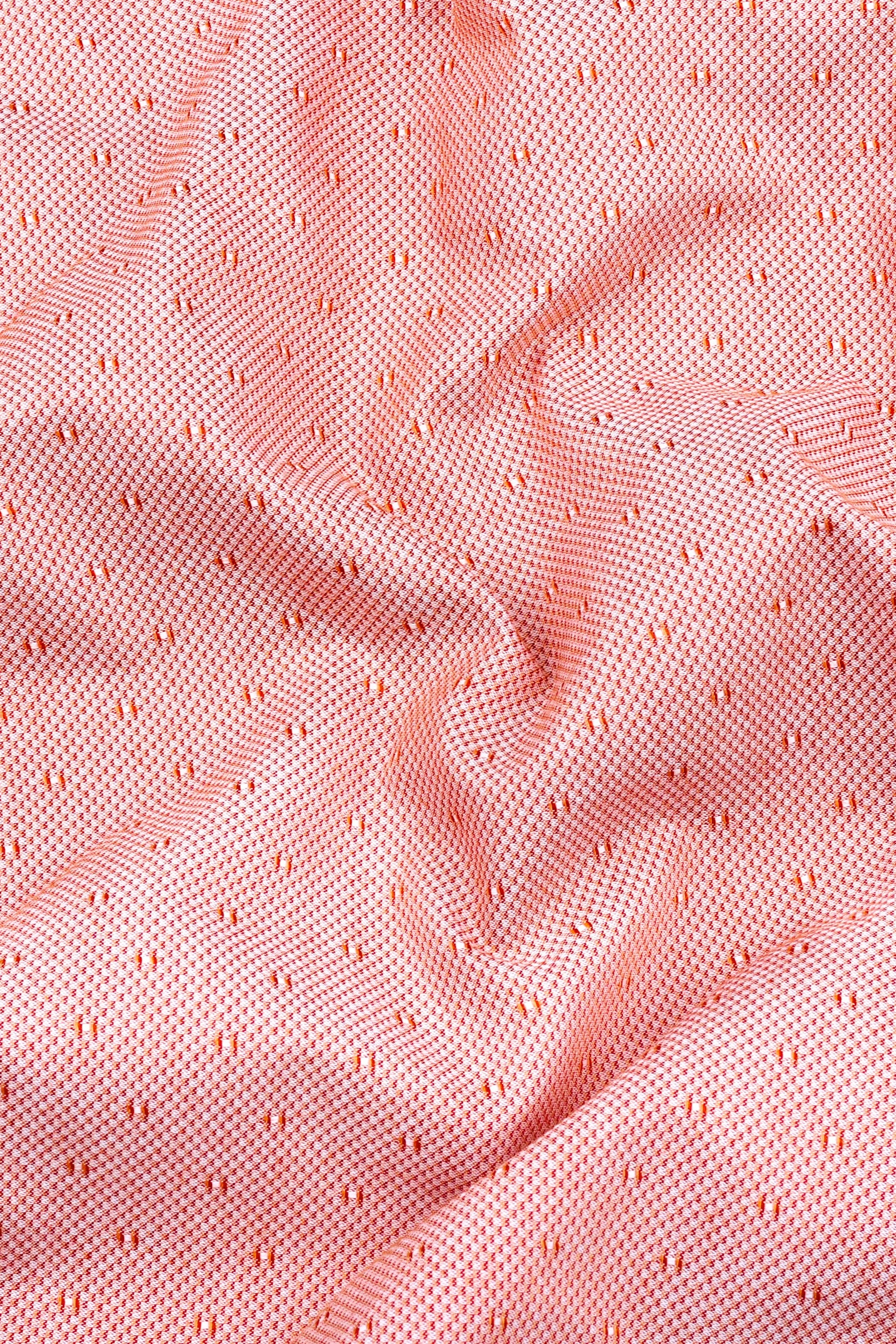 Orange premium jacquard cotton shirt