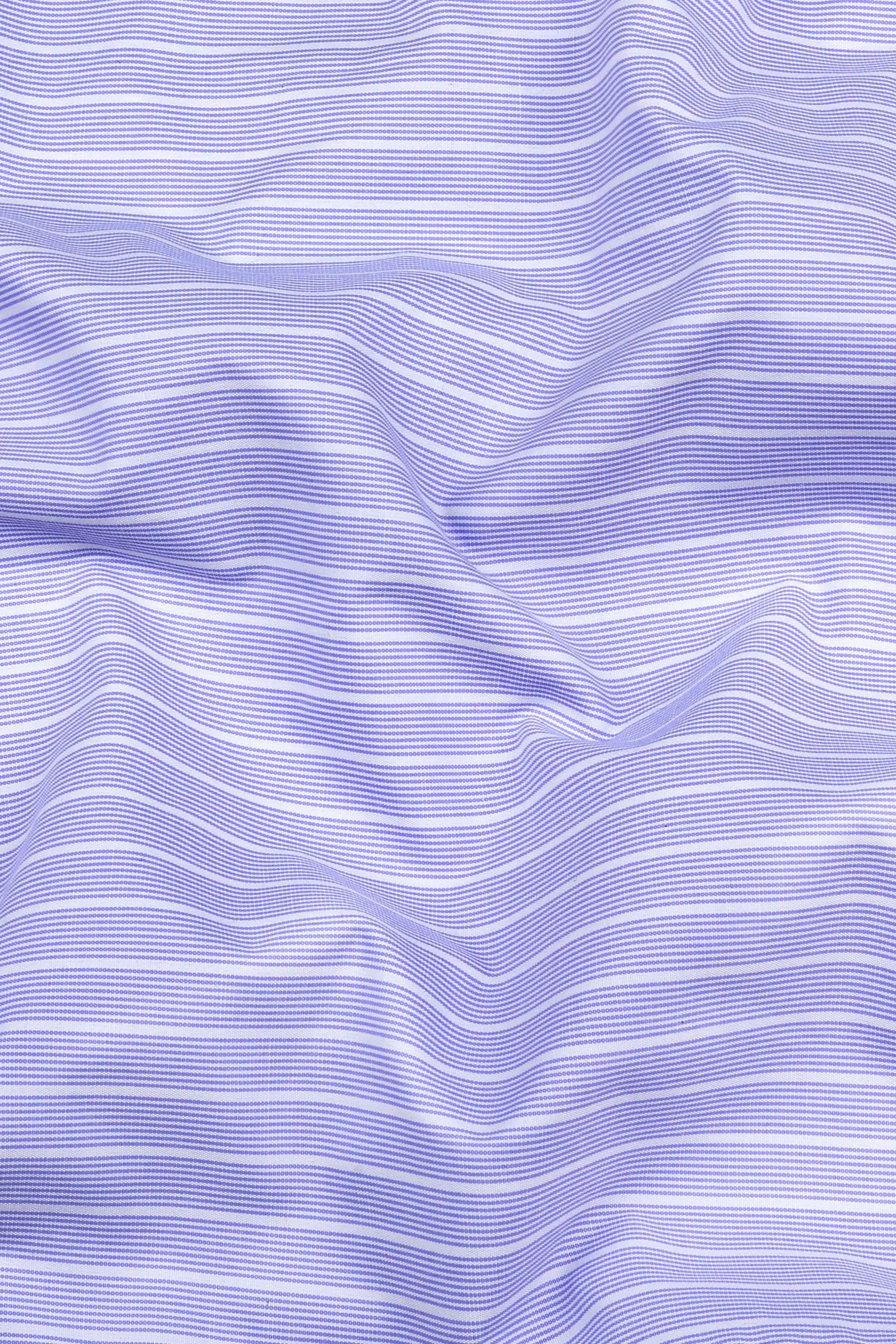 White with blue lines regency stripe cotton shirt