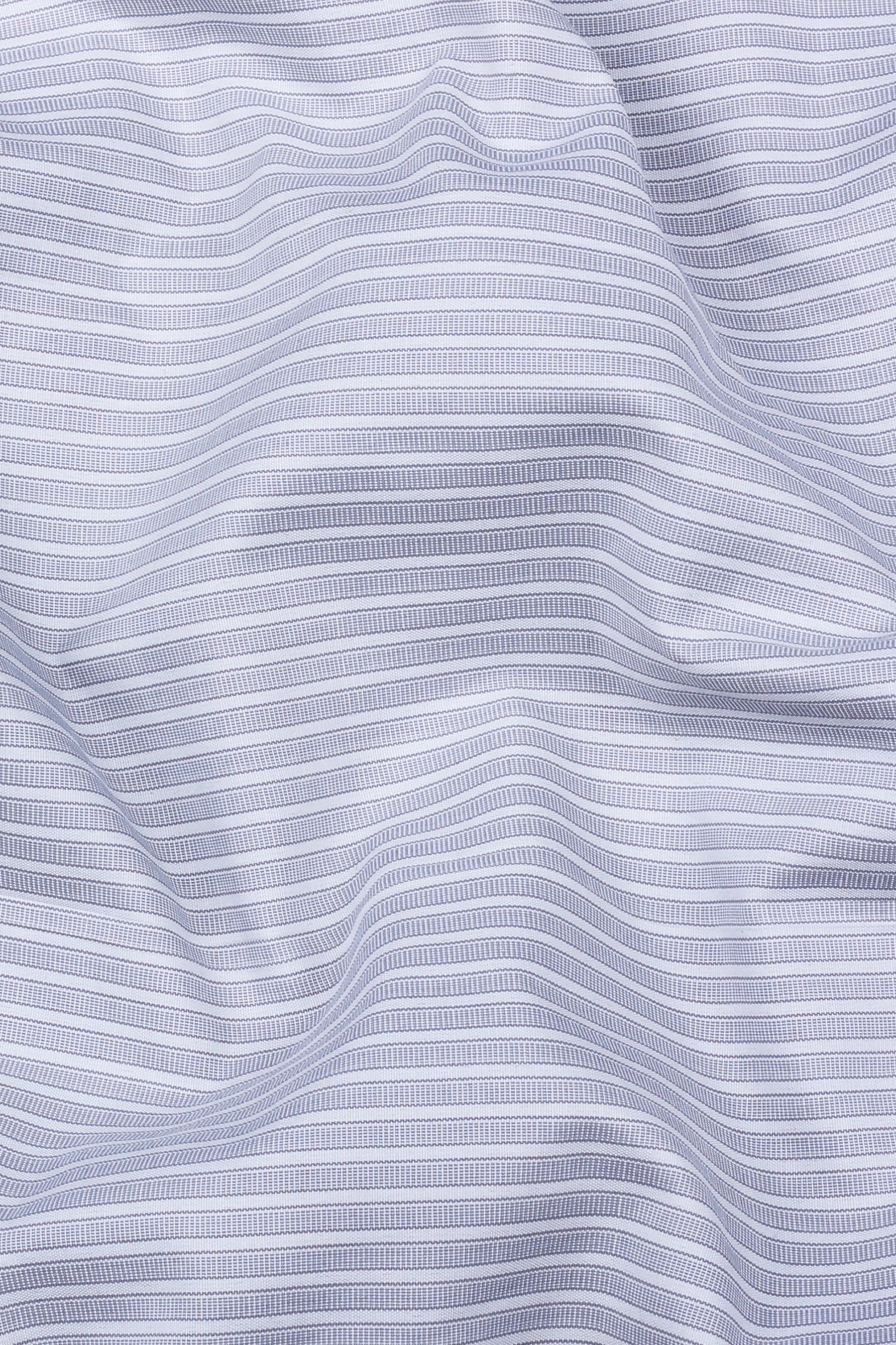 Grey with white regency stripe cotton shirt