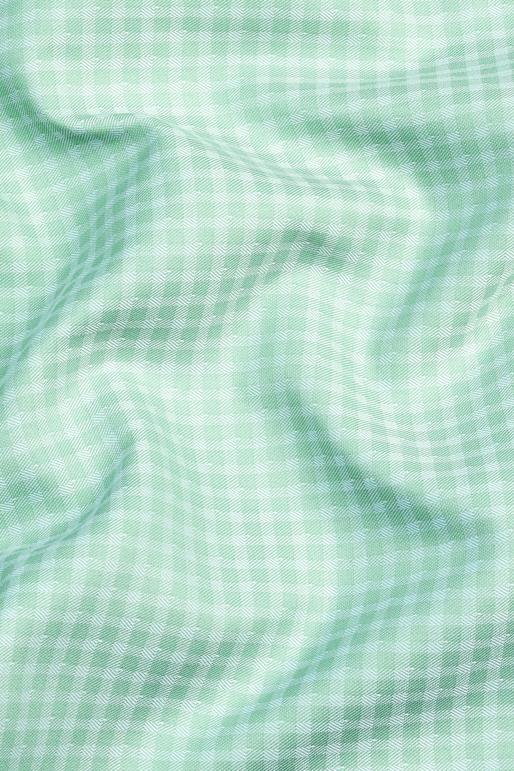 Lumina light green check shirt