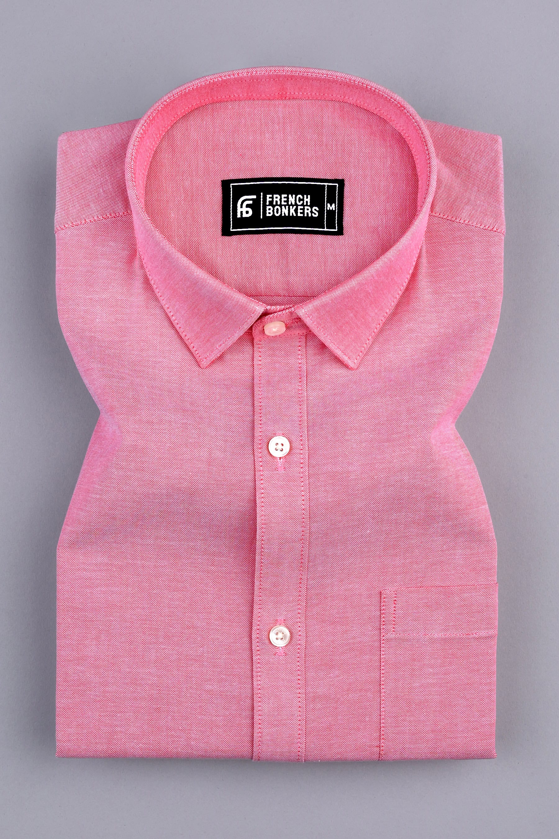 Apple red premium Oxford solid shirt