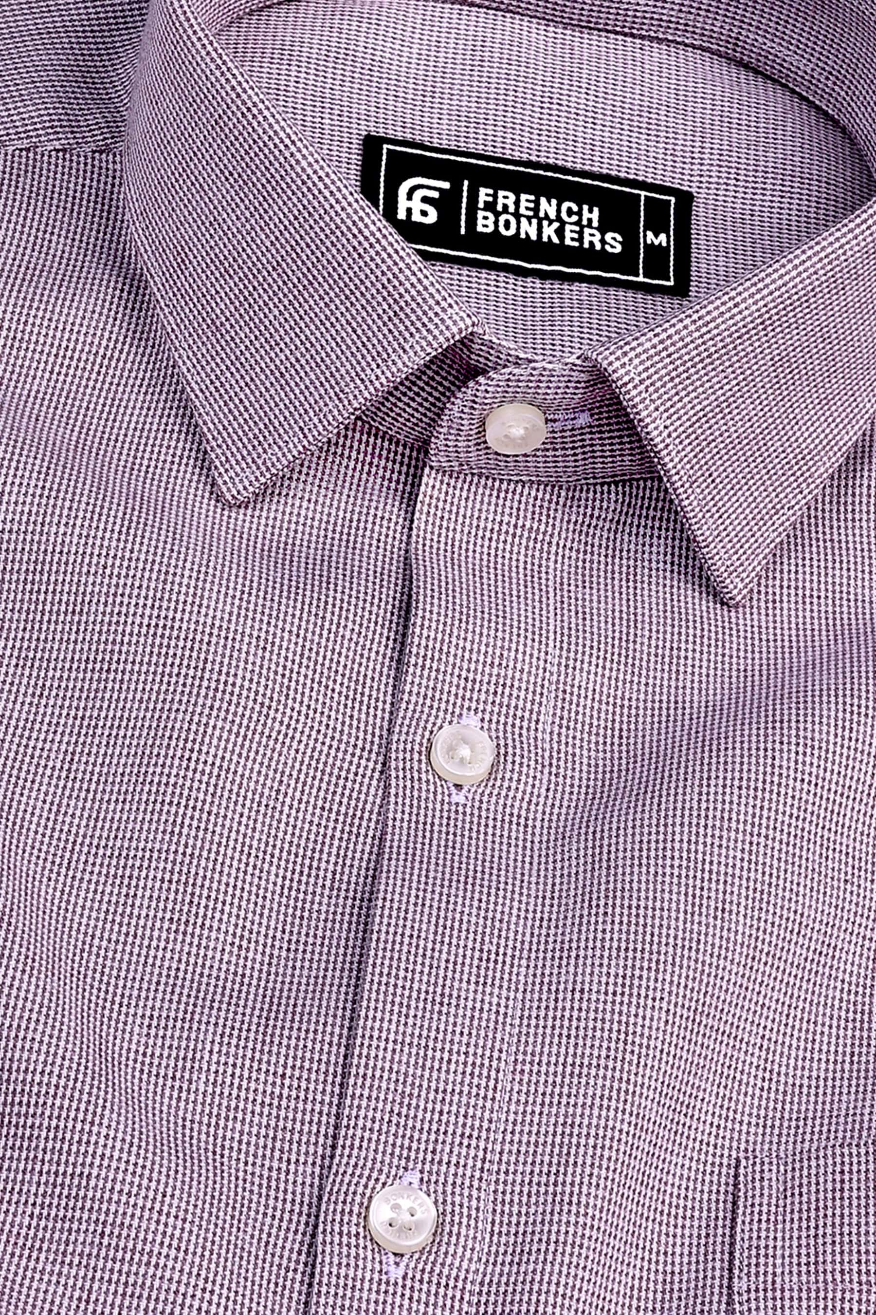 Vestia chocolate brown cotton solid shirt