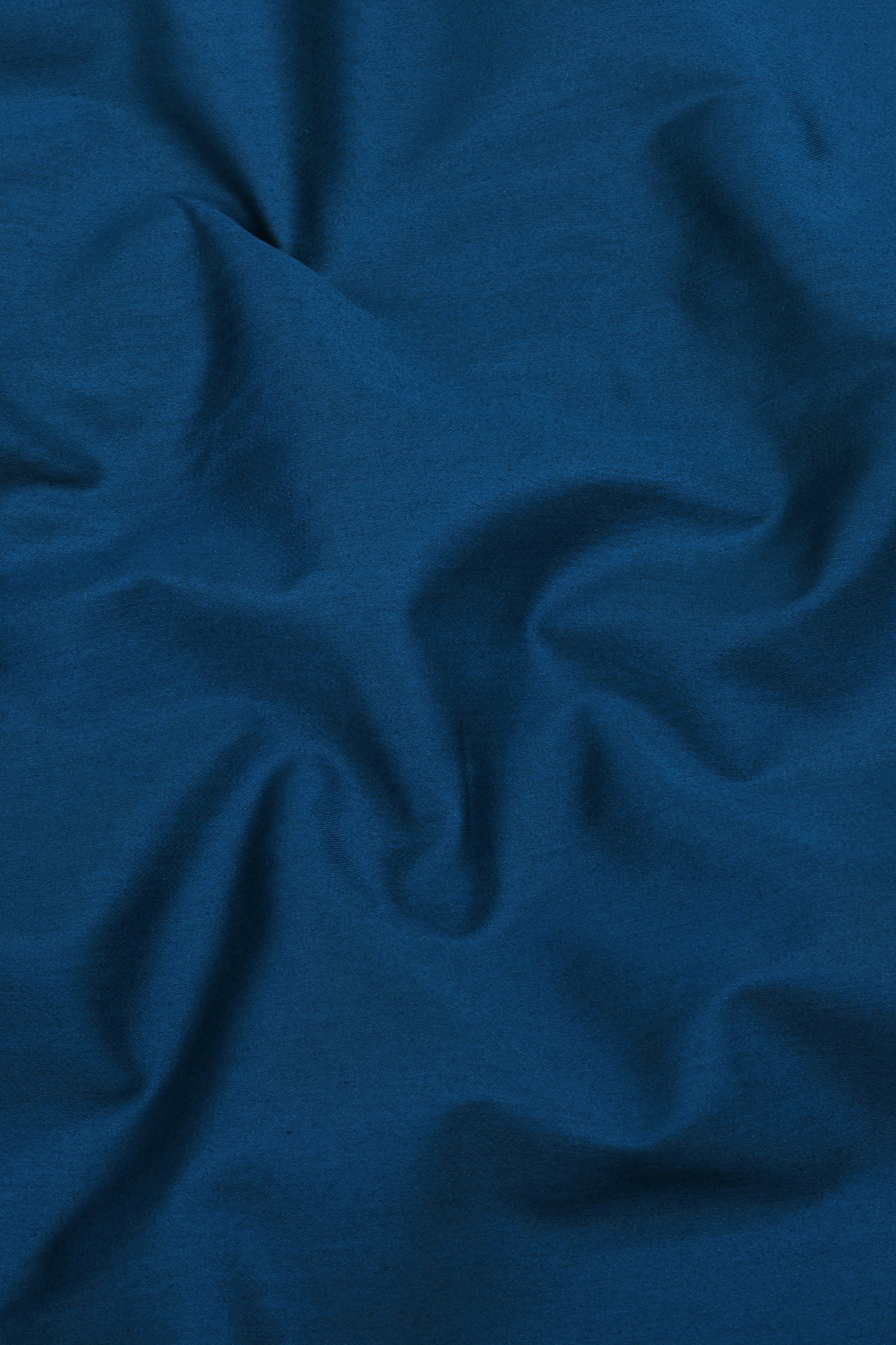 Rainbow royal blue satin cotton shirt