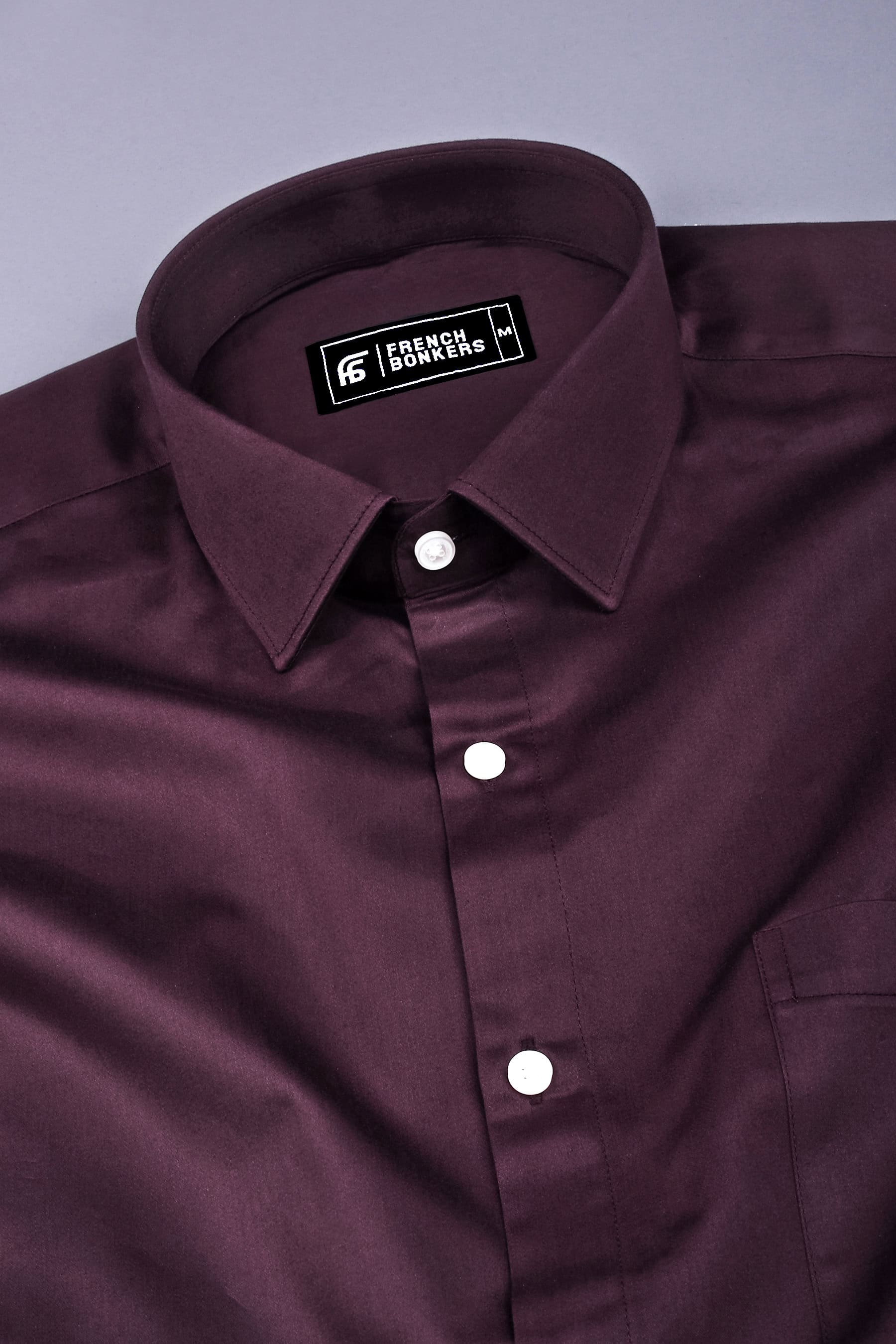 Rainbow wine satin cotton shirt